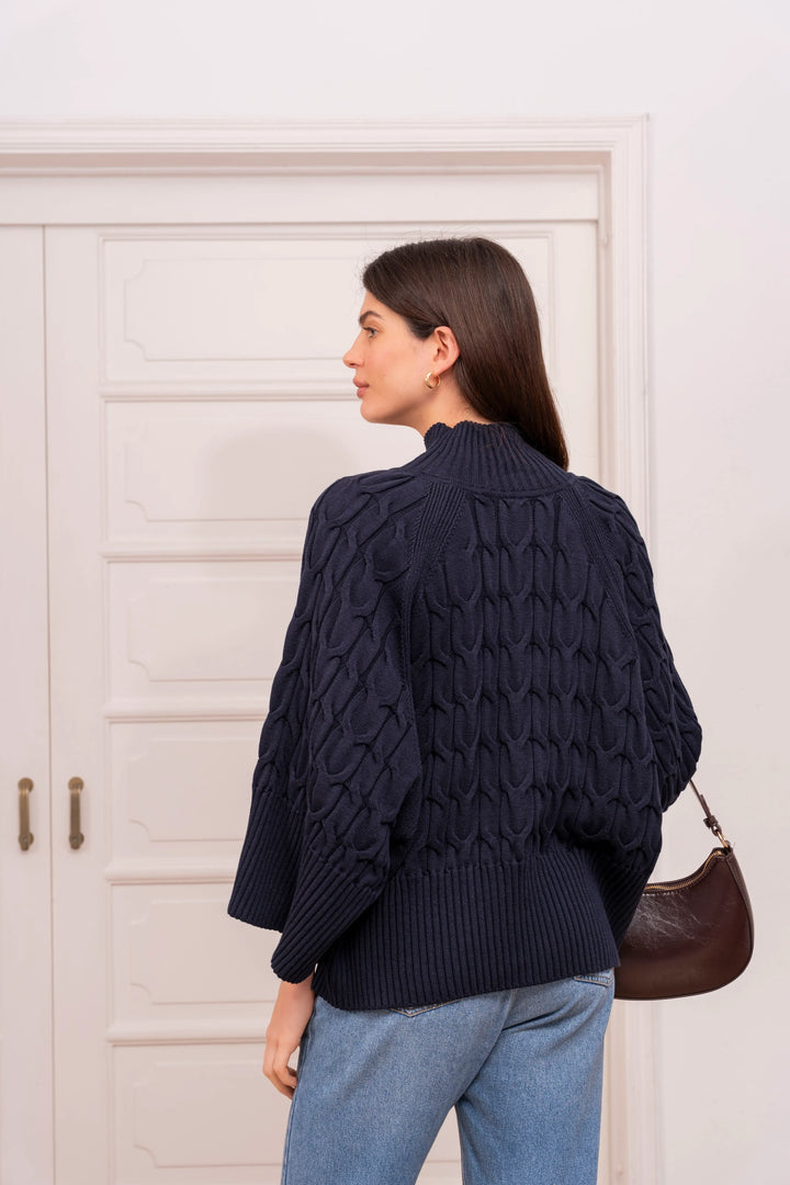 Suéter Capa Mujer Azul Oscuro