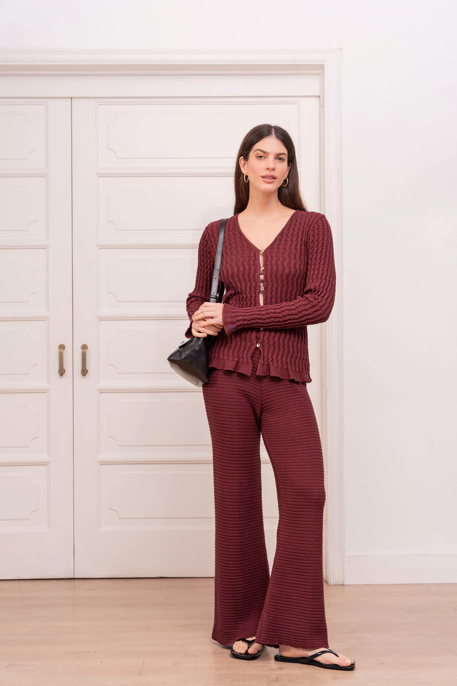 Suéter Greenwich Set Mujer Vinotinto