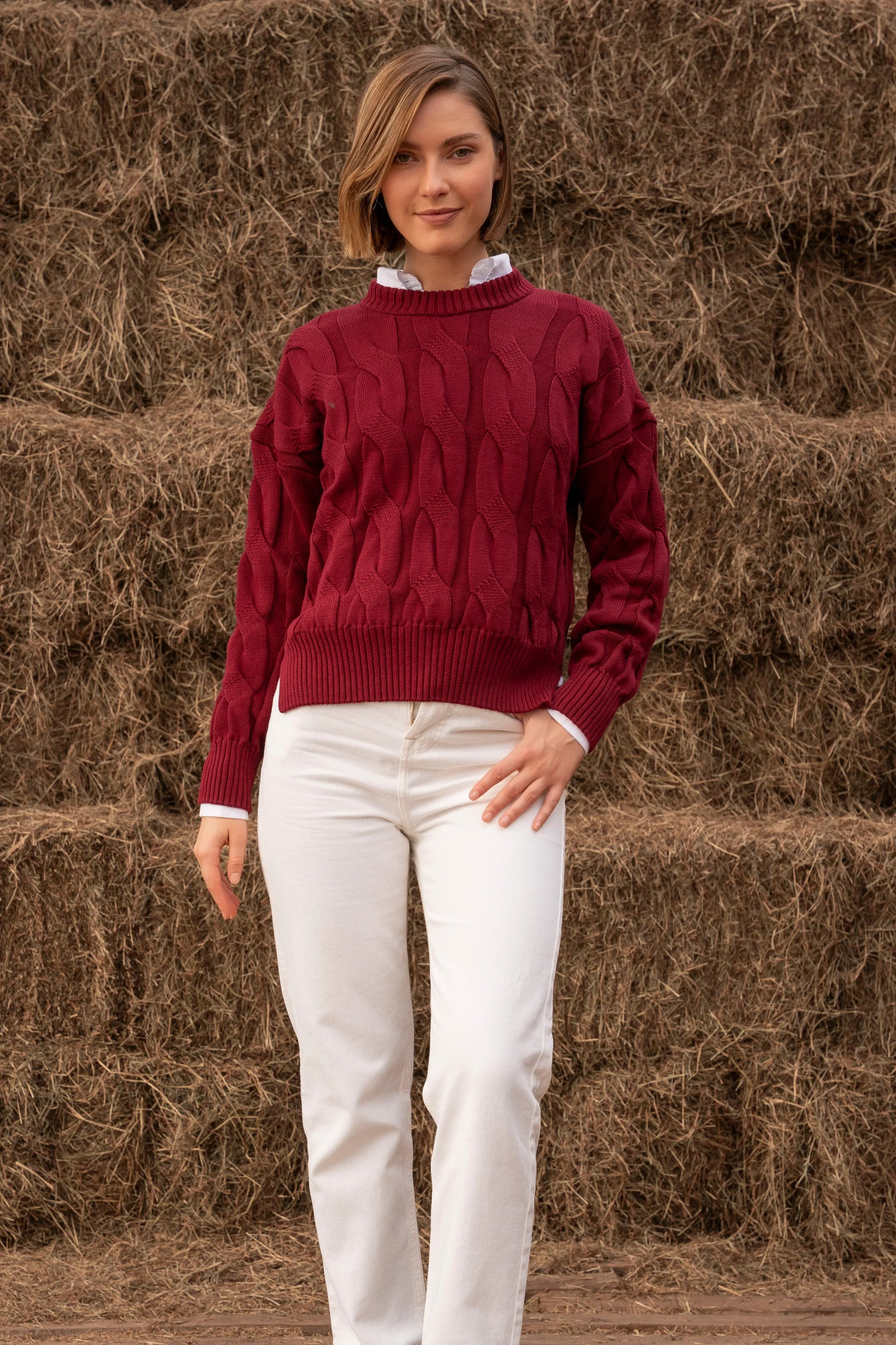 Sueter Hortensia Vinotinto Mujer