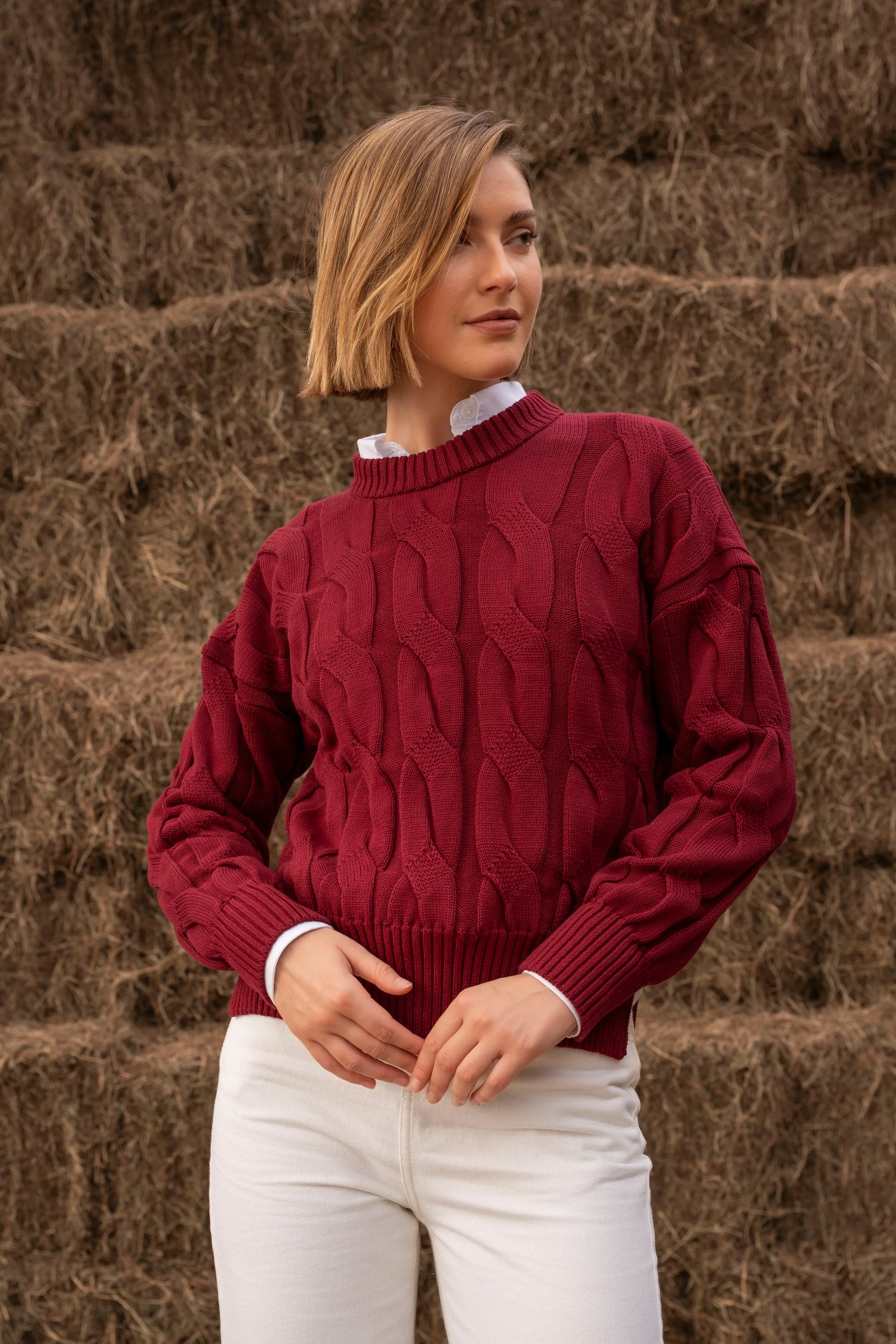 Sueter Hortensia Vinotinto Mujer
