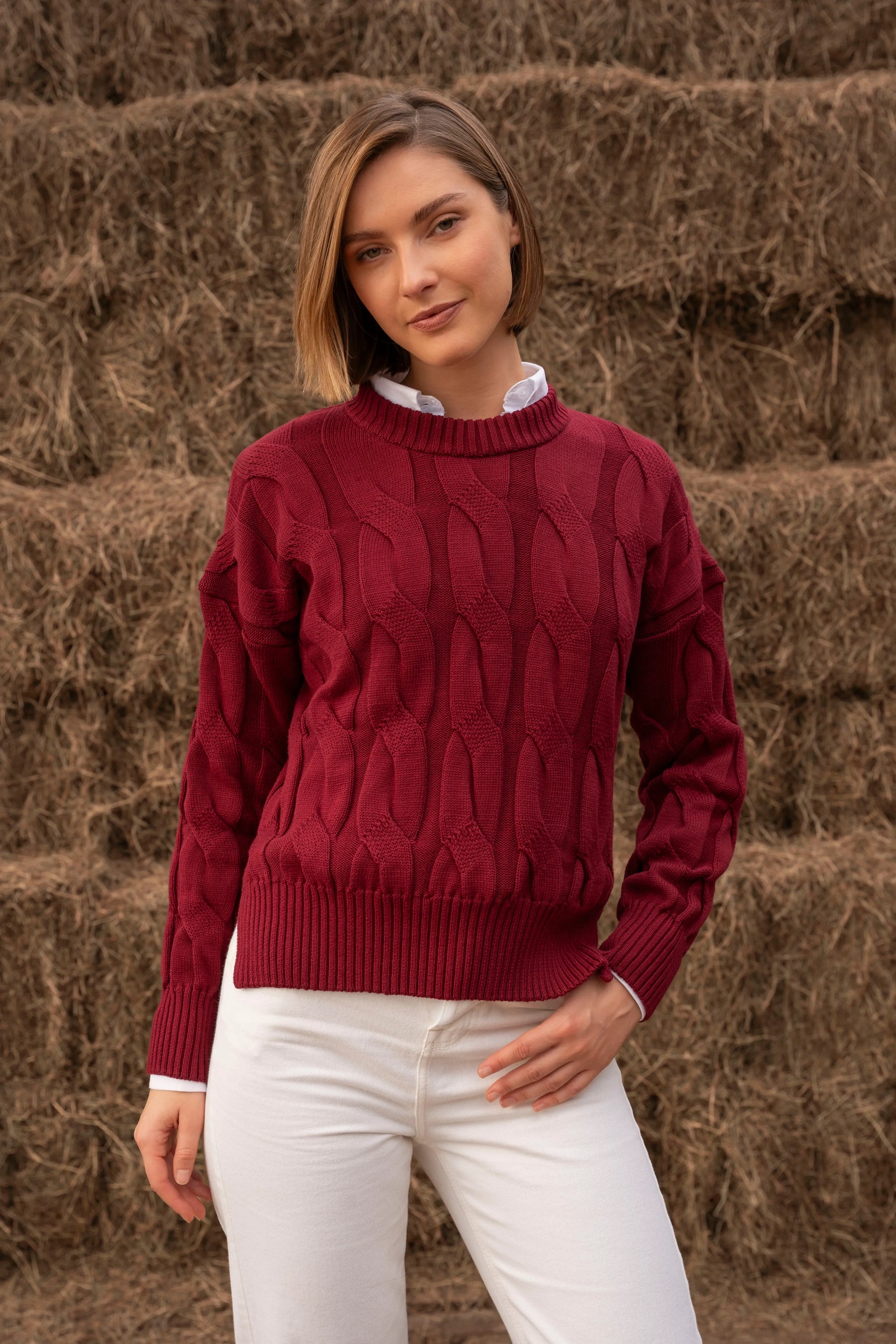 Sueter Hortensia Vinotinto Mujer