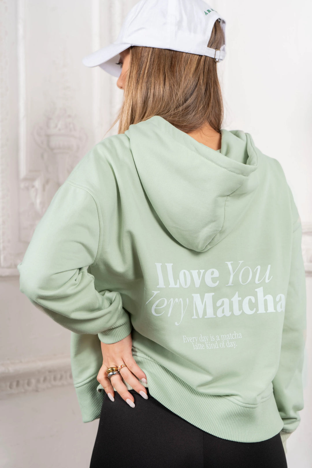 Hoodie Matcha Mujer Verde