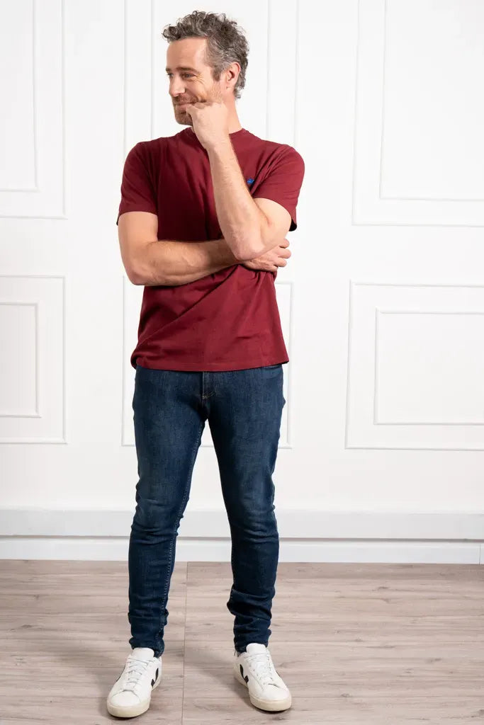 Camiseta Soft Hombre Vinotinto