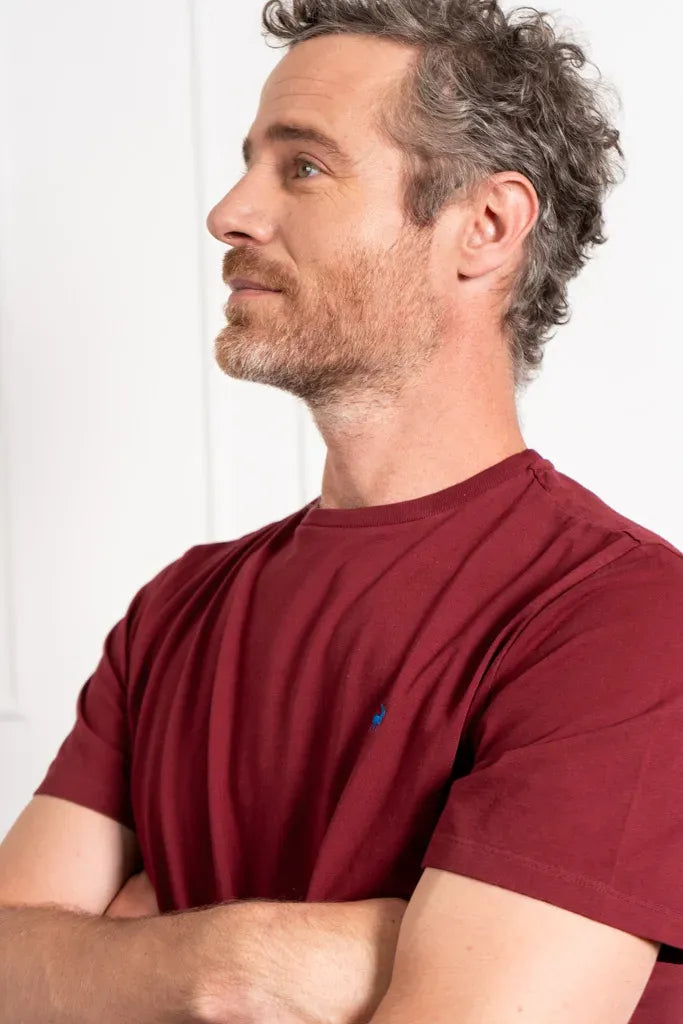 Camiseta Soft Hombre Vinotinto Bogota