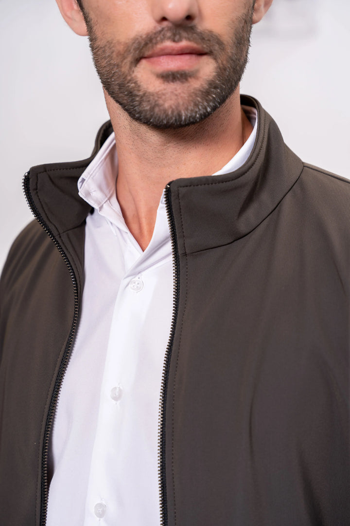 Sueter Clean Fit Hombre Gris Oscuro