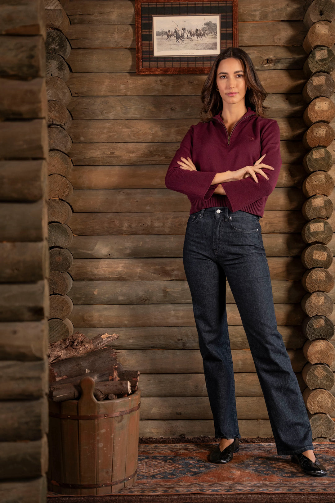 Suéter Go To Halfzip Mujer Vinotinto