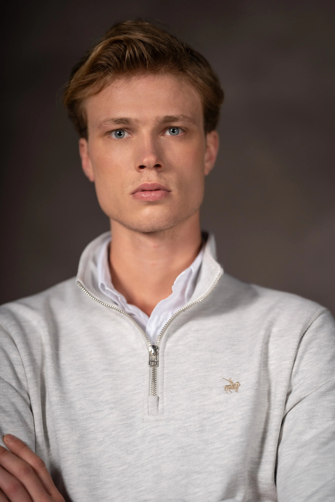 Suéter Halfzip Premium Hombre Arena