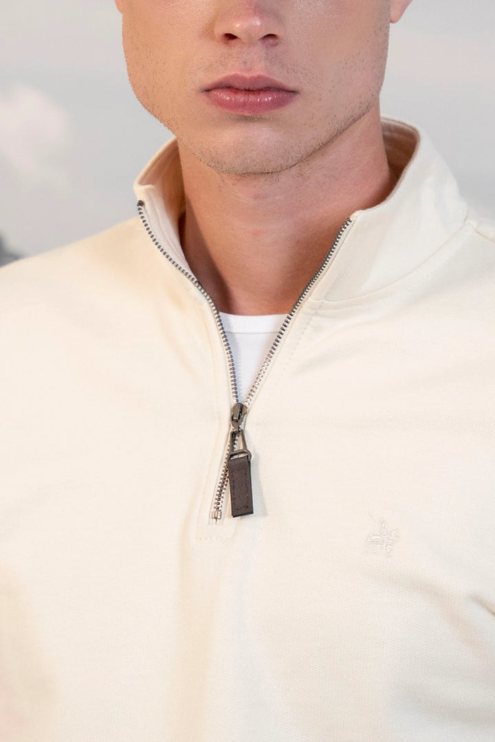 Suéter Halfzip Varenna Hombre Hueso