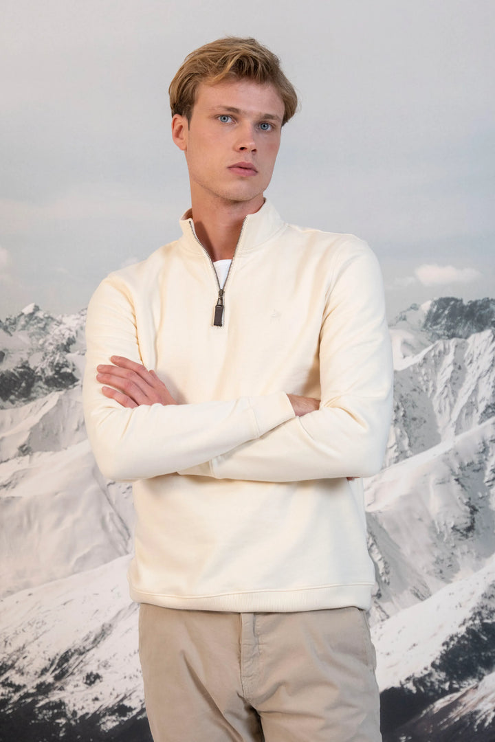 Suéter Halfzip Varenna Hombre Hueso