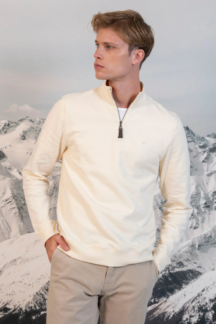 Suéter Halfzip Varenna Hombre Hueso