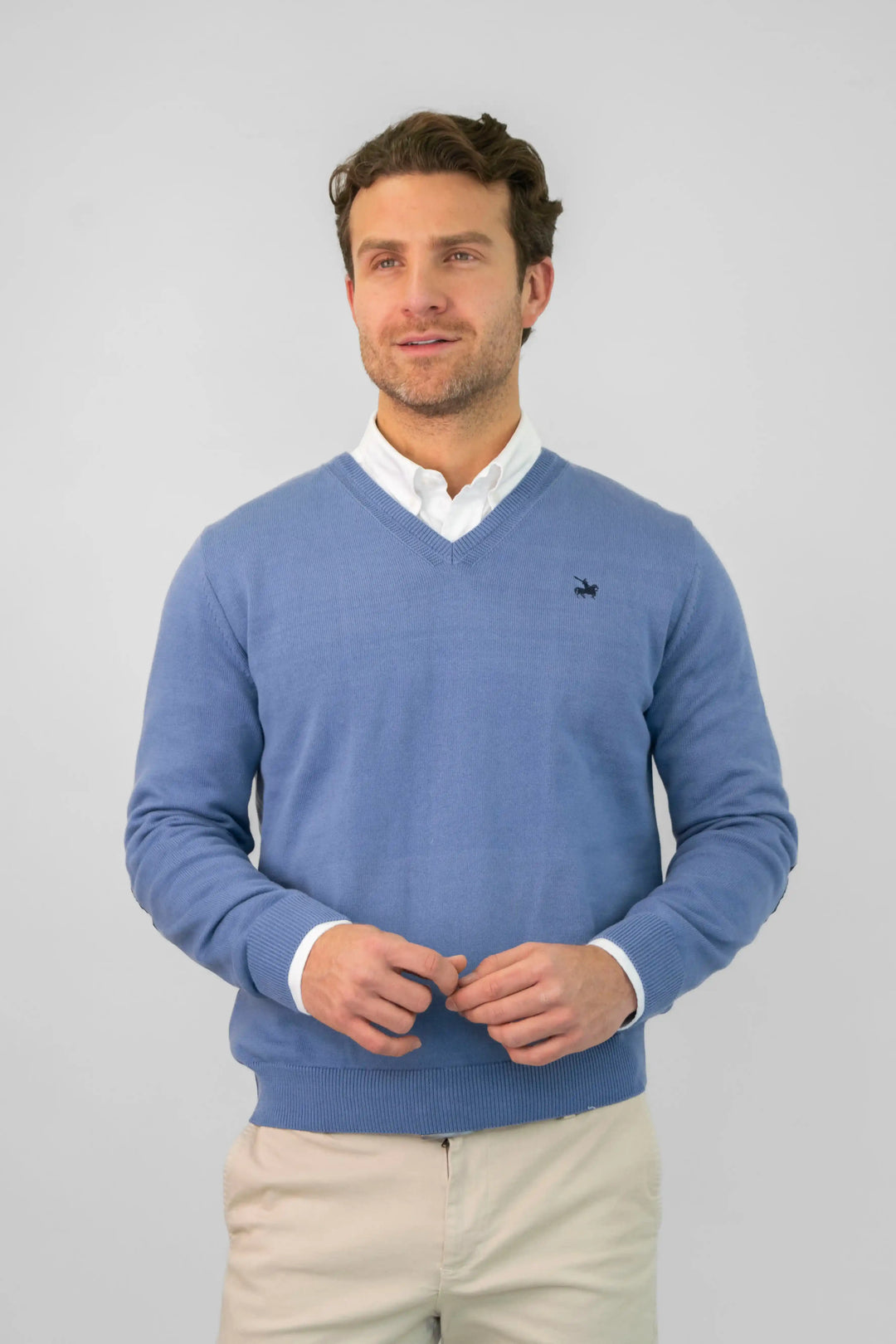 Su ter V neck Hombre Azul Claro Armatura CO