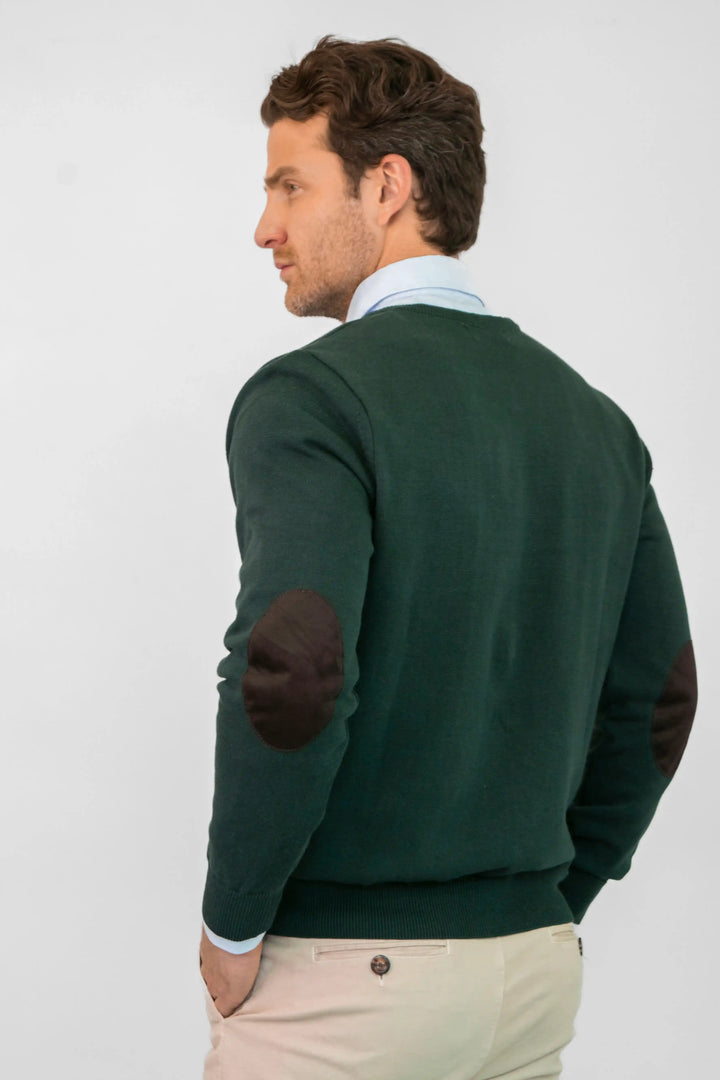 Suéter V neck Hombre Verde