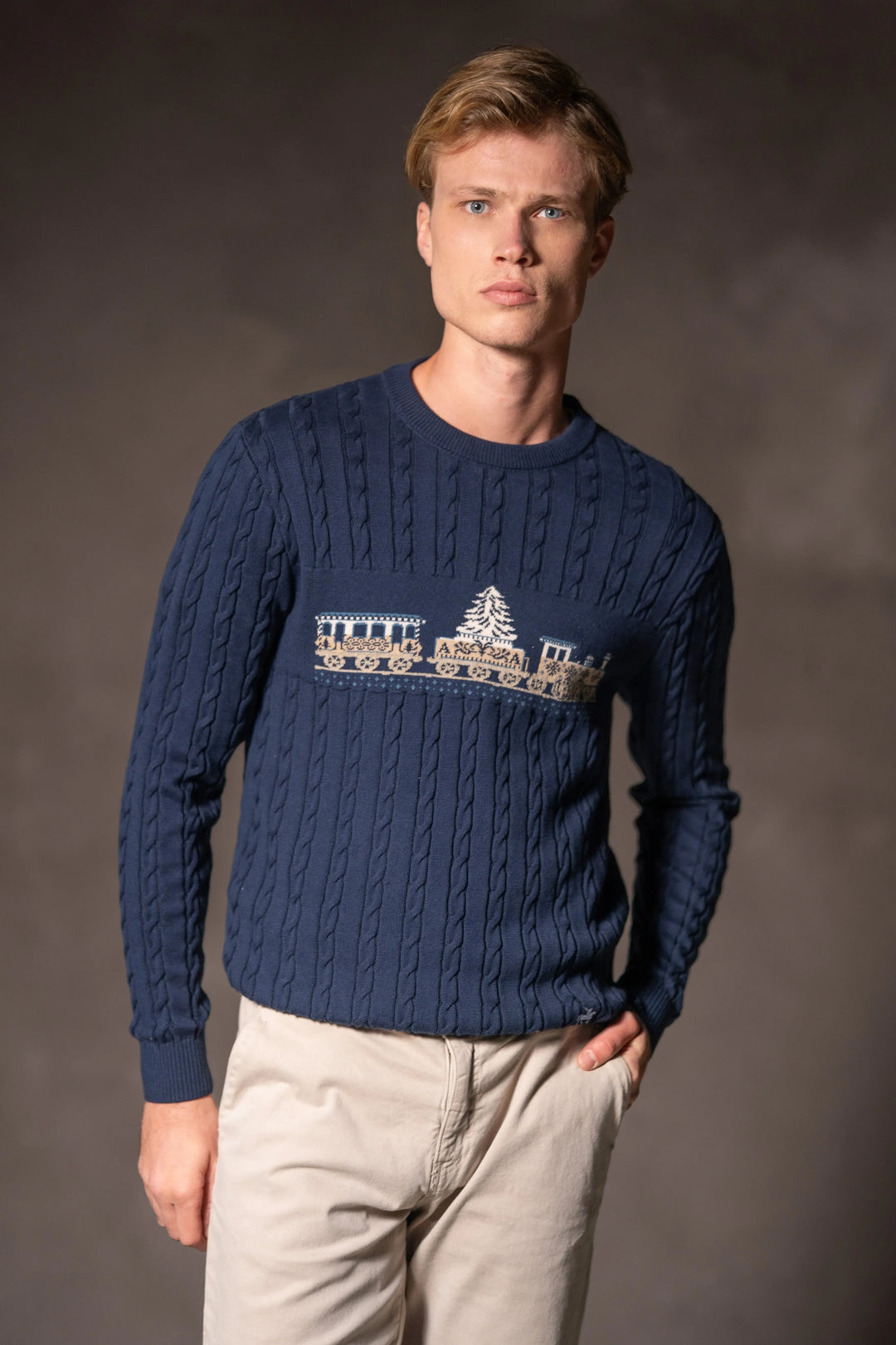 Suéter Winter Express Hombre Azul Oscuro