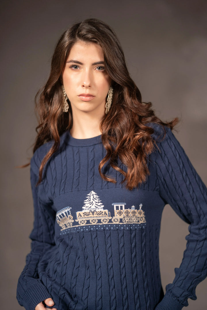 Suéter Winter Express Mujer Azul Oscuro