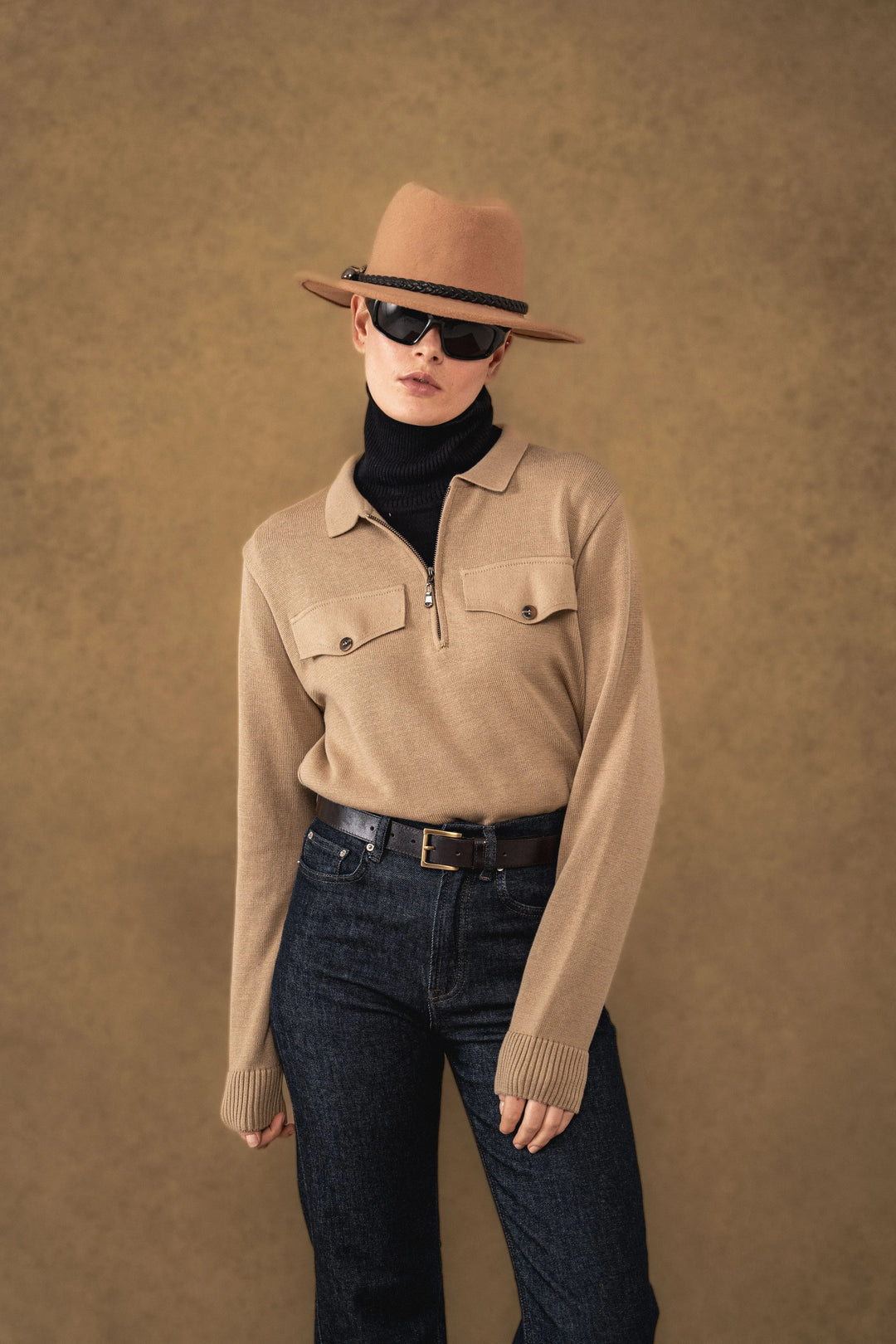 Sueter Laurel Mujer Camel