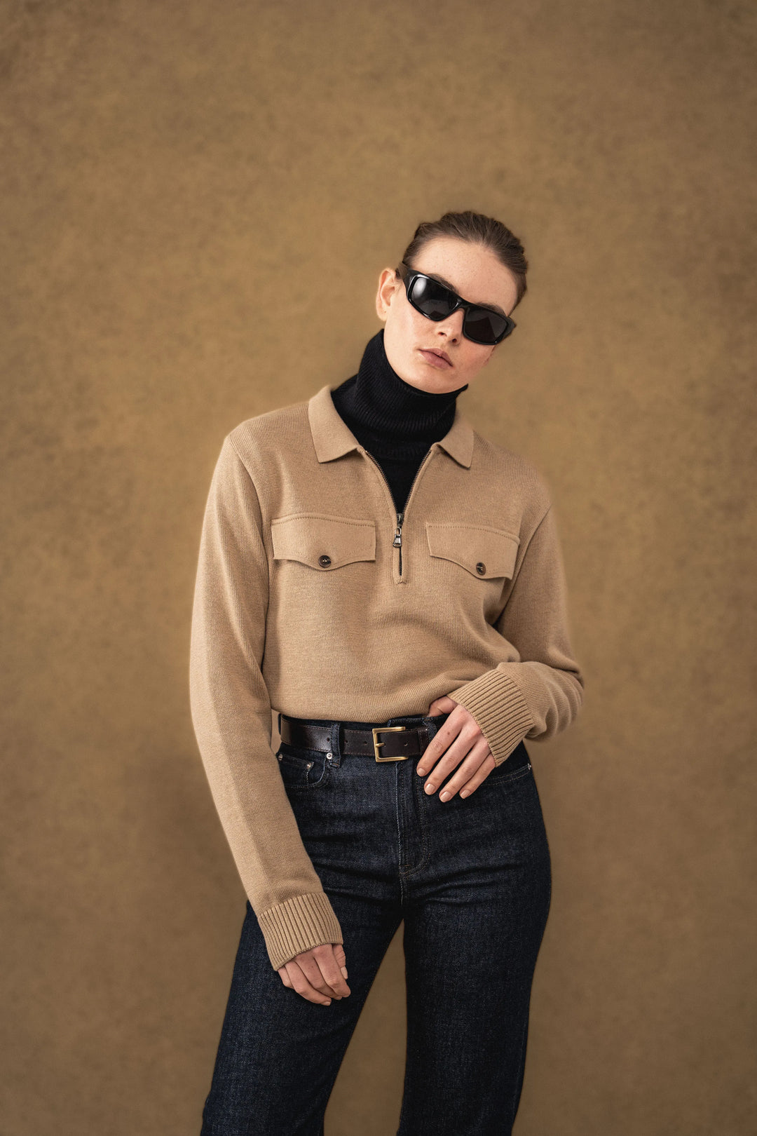 Sueter Laurel Mujer Camel