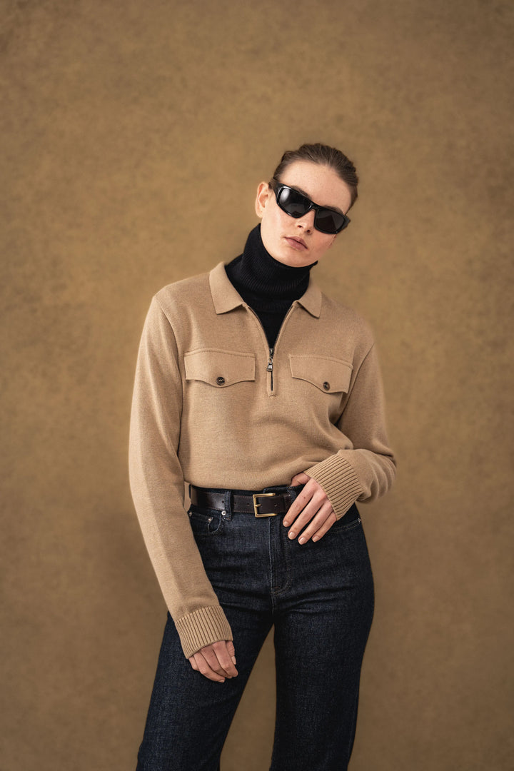 Sueter Laurel Mujer Camel