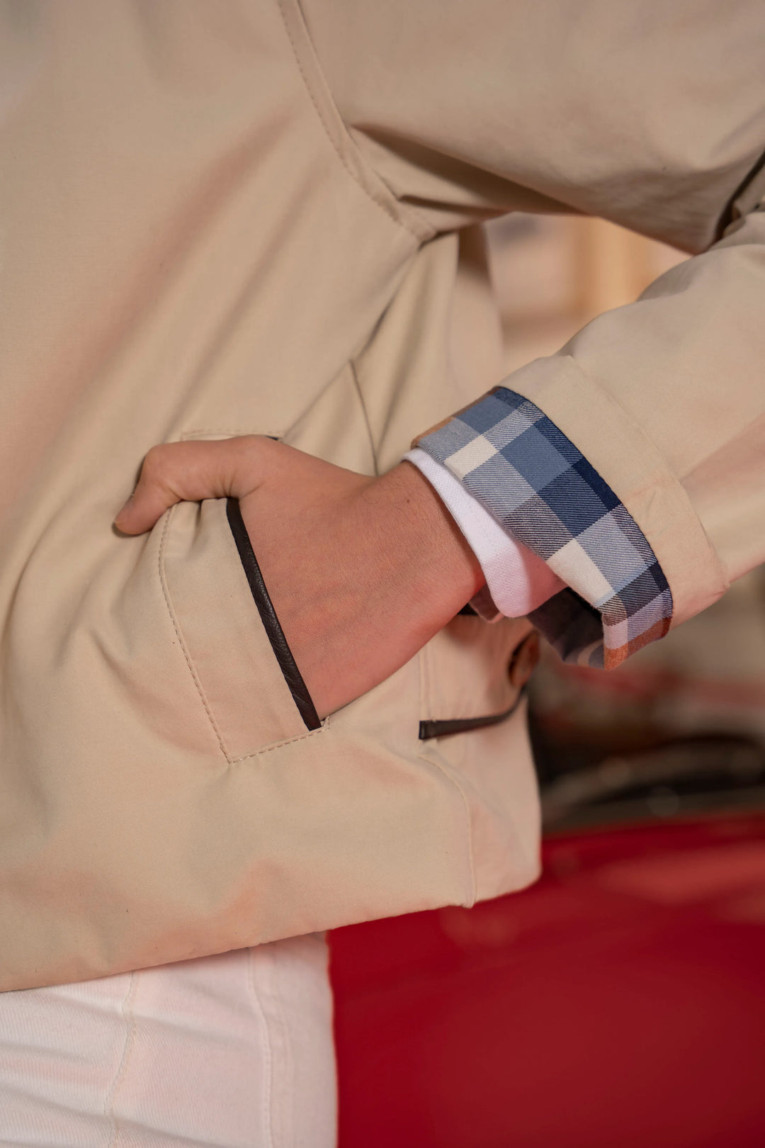 Trench Corto Mujer Tan