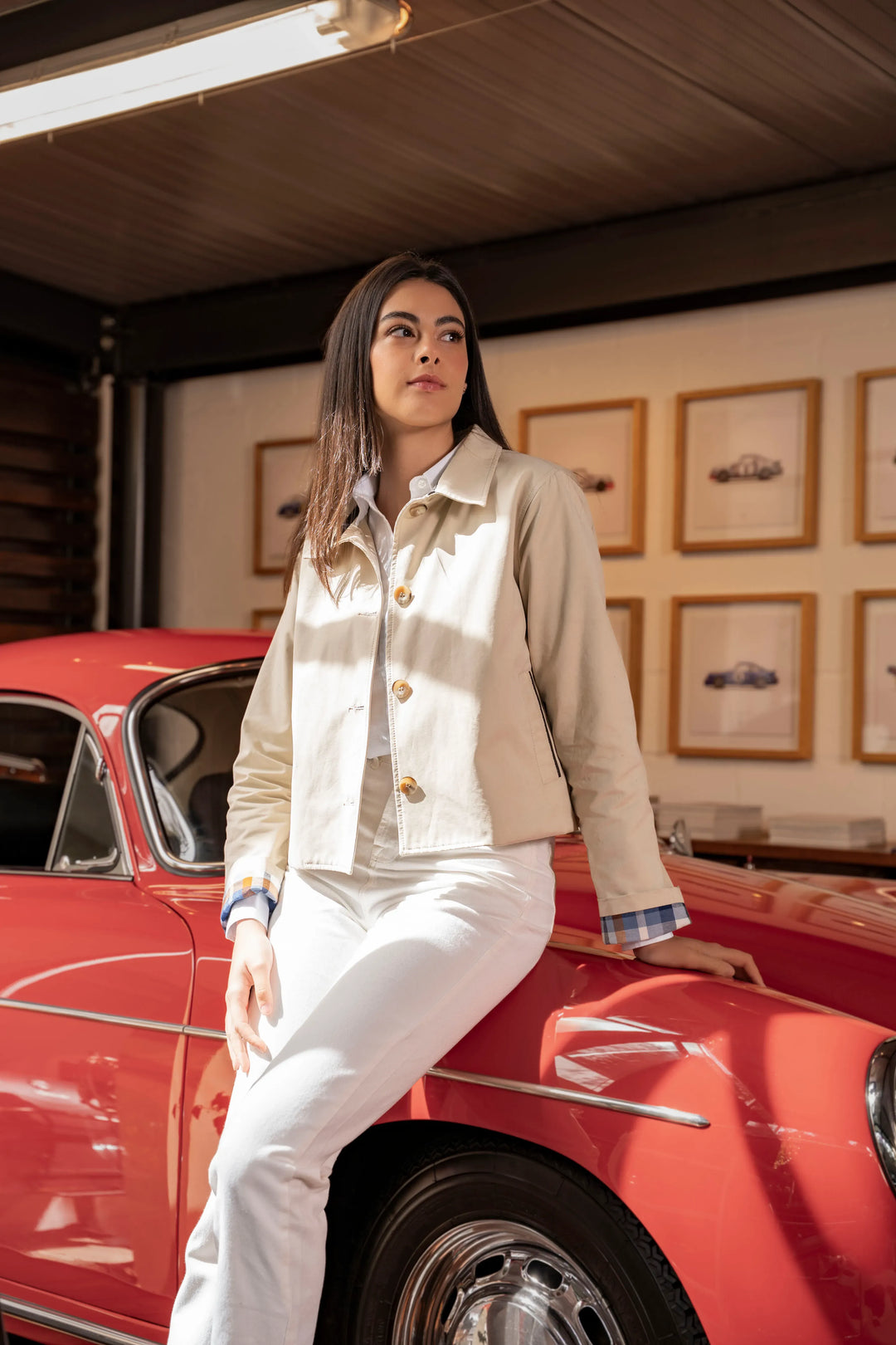 Trench Corto Mujer Tan