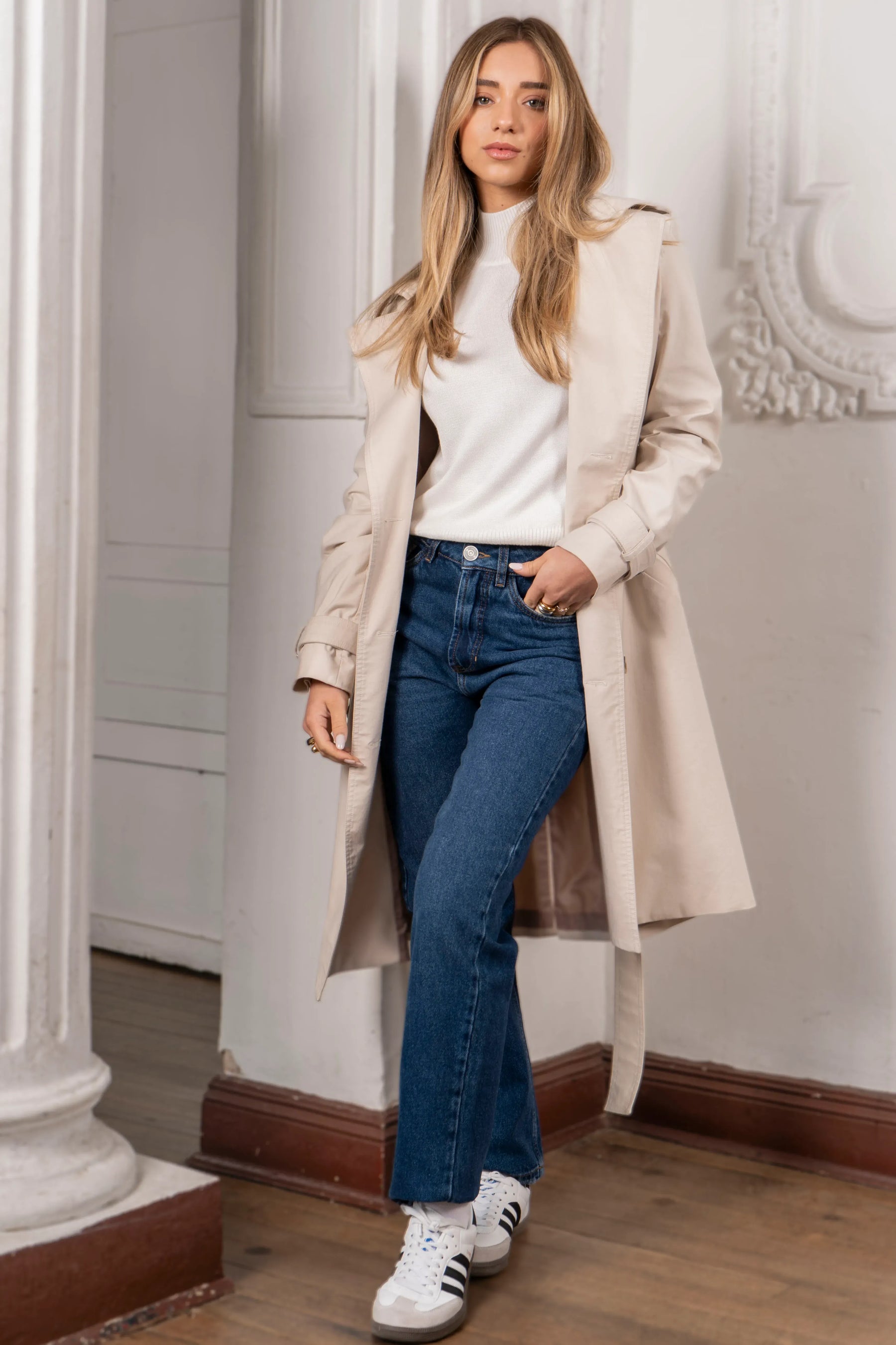 Trench Coat Mujer Beige