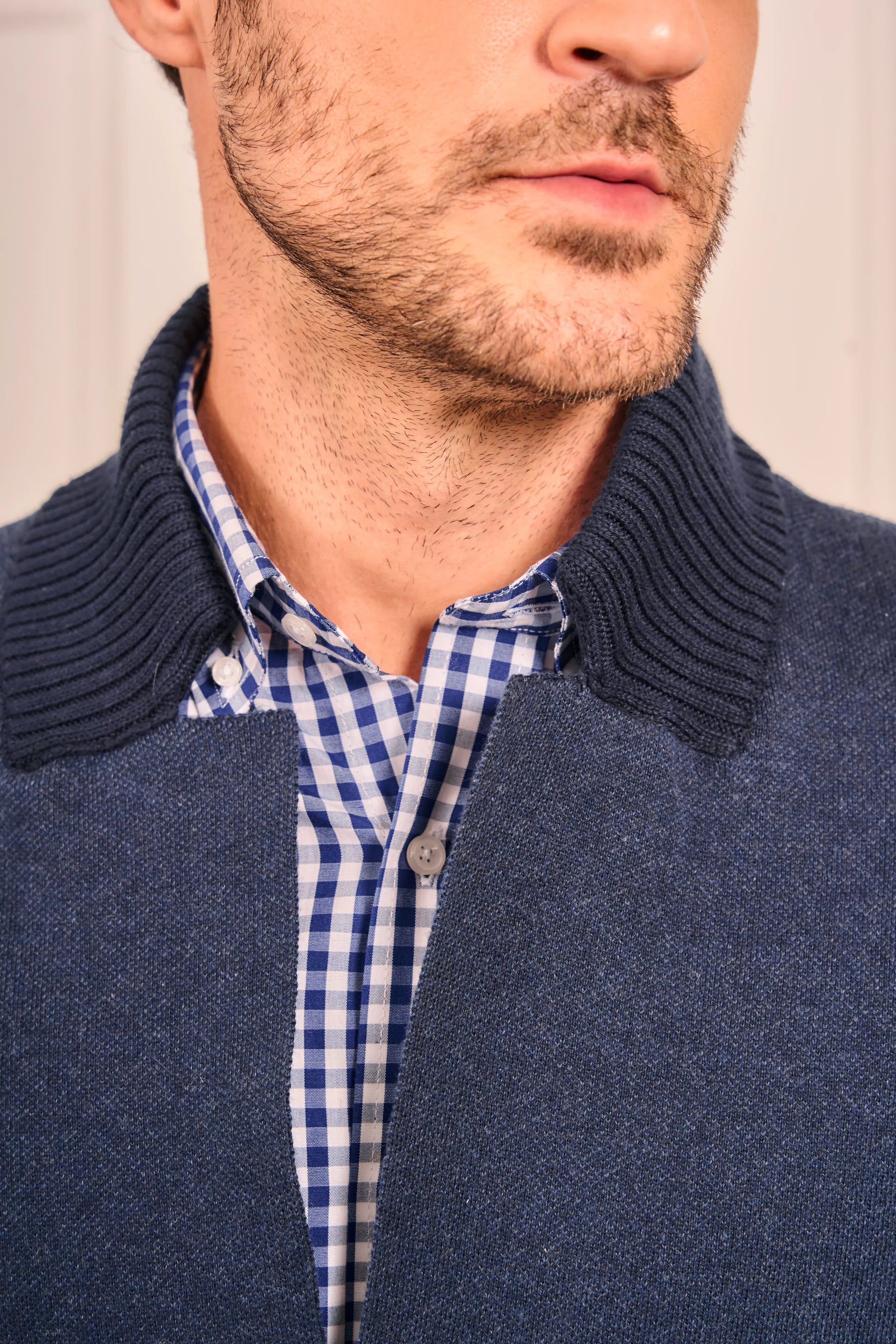 Blazer Tejido Hombre Azul