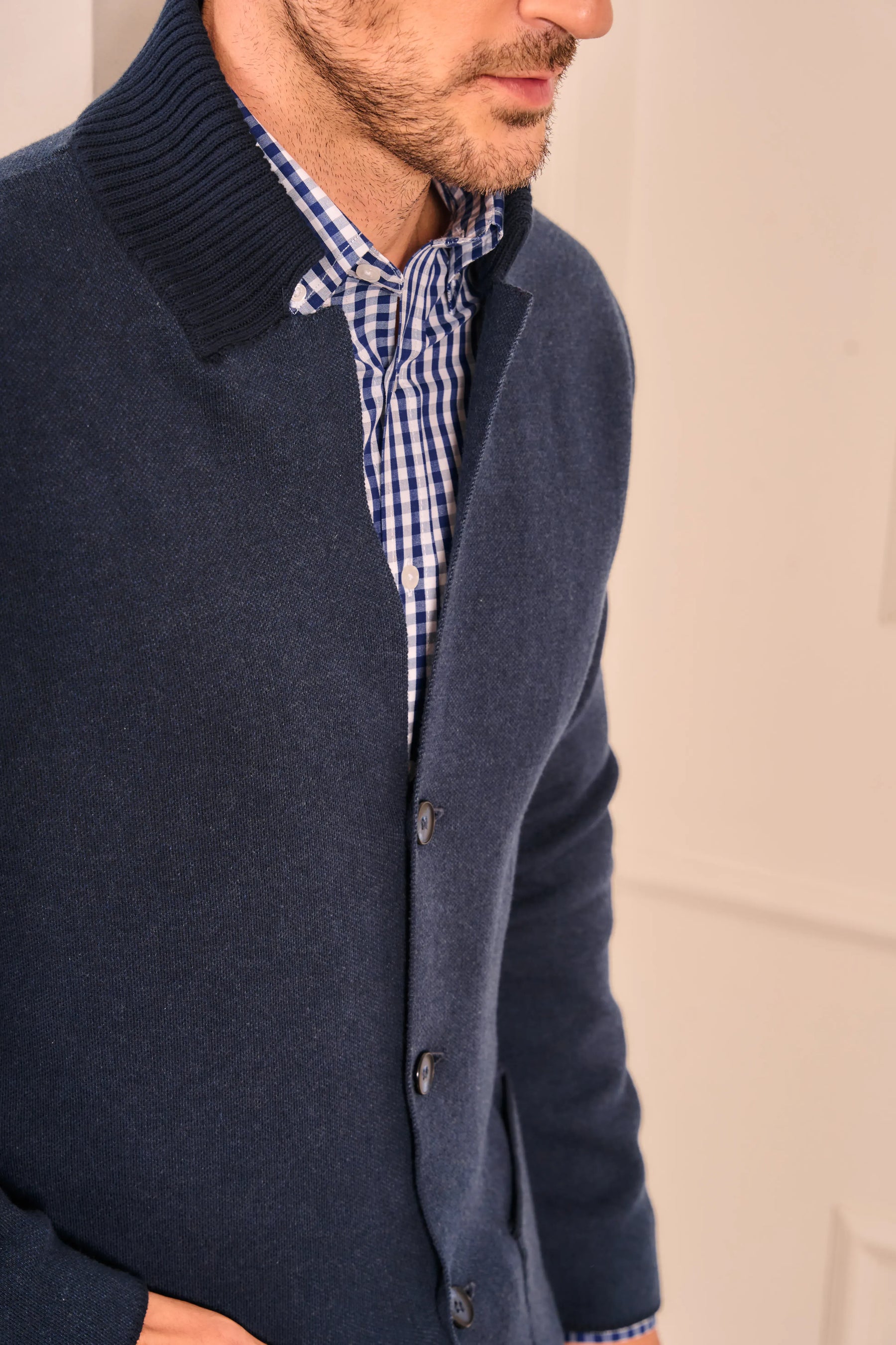 Blazer Tejido Hombre Azul