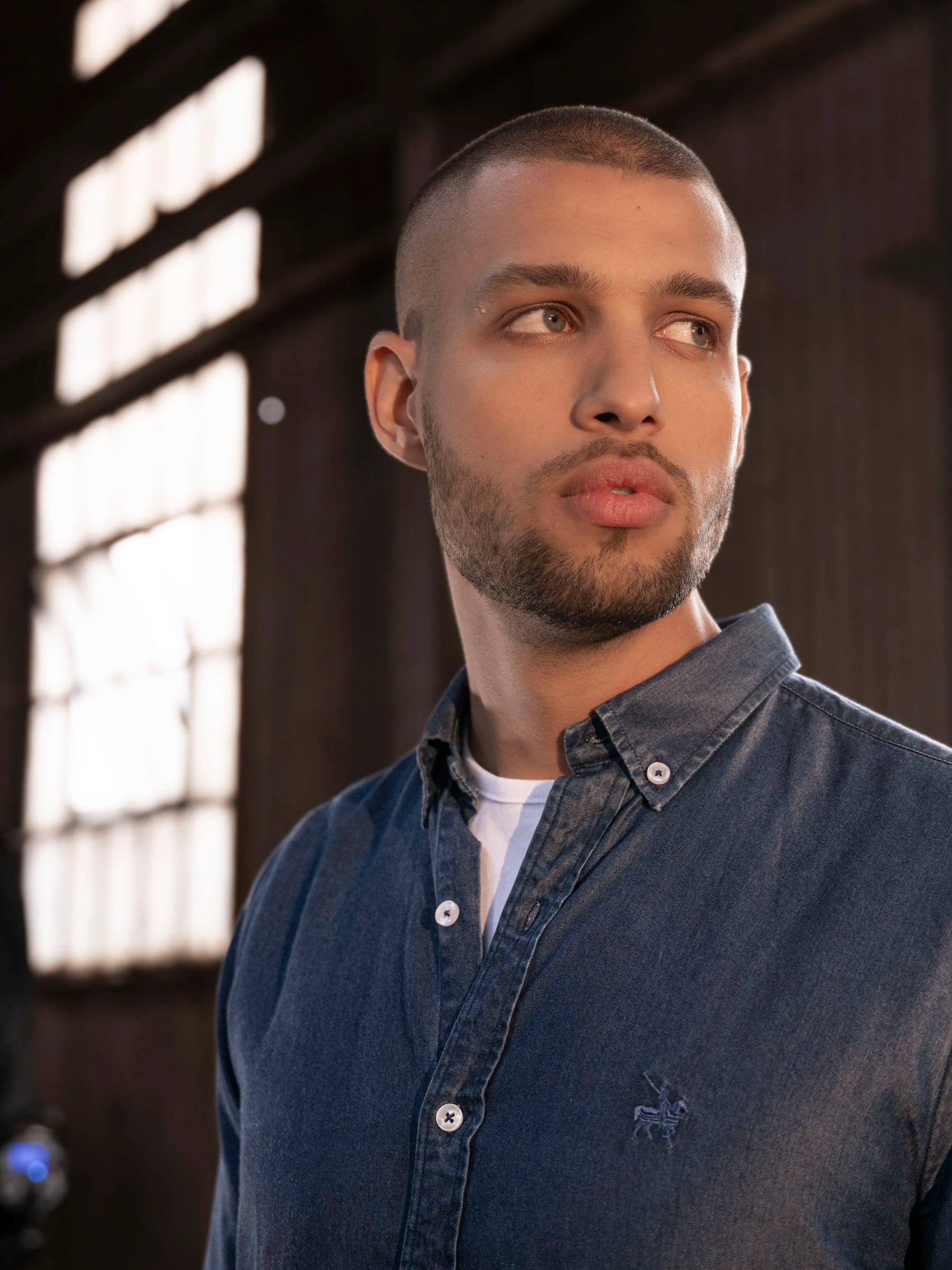 Camisa First-Class Denim Hombre Azul oscuro