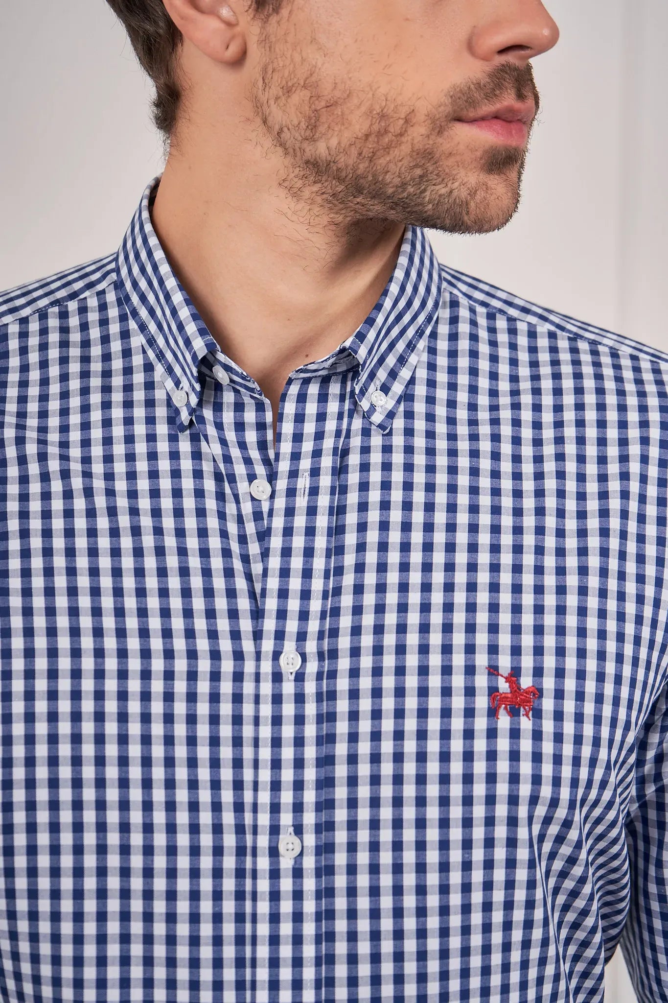 Camisa cuadros Hombre Azul Oscuro