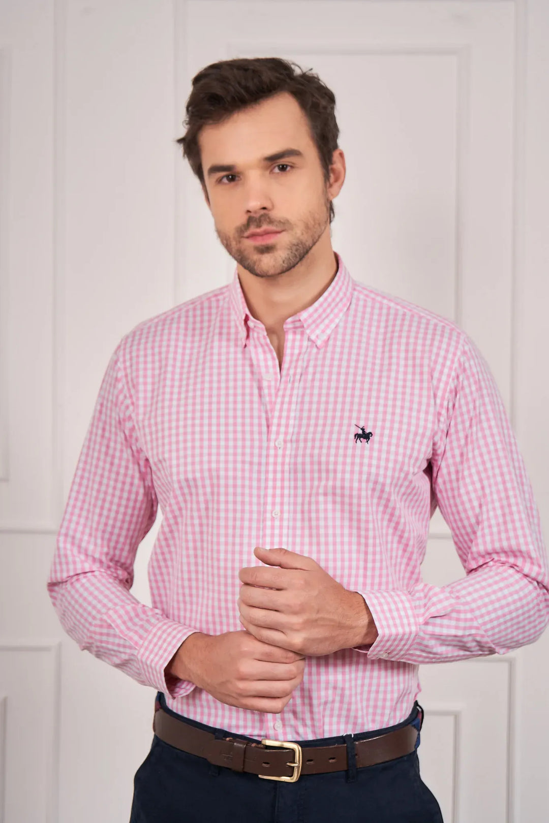 Camisas de hombre rosadas shop