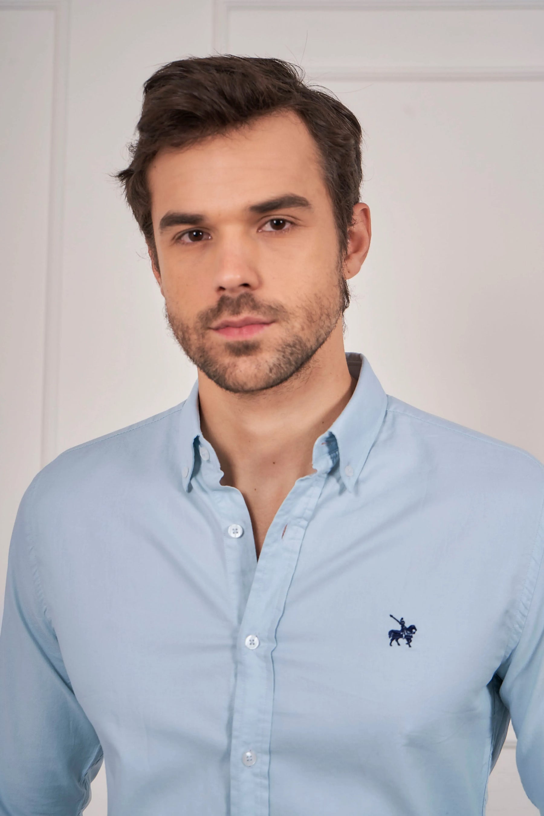 Camisa Oxford Hombre Azul clara