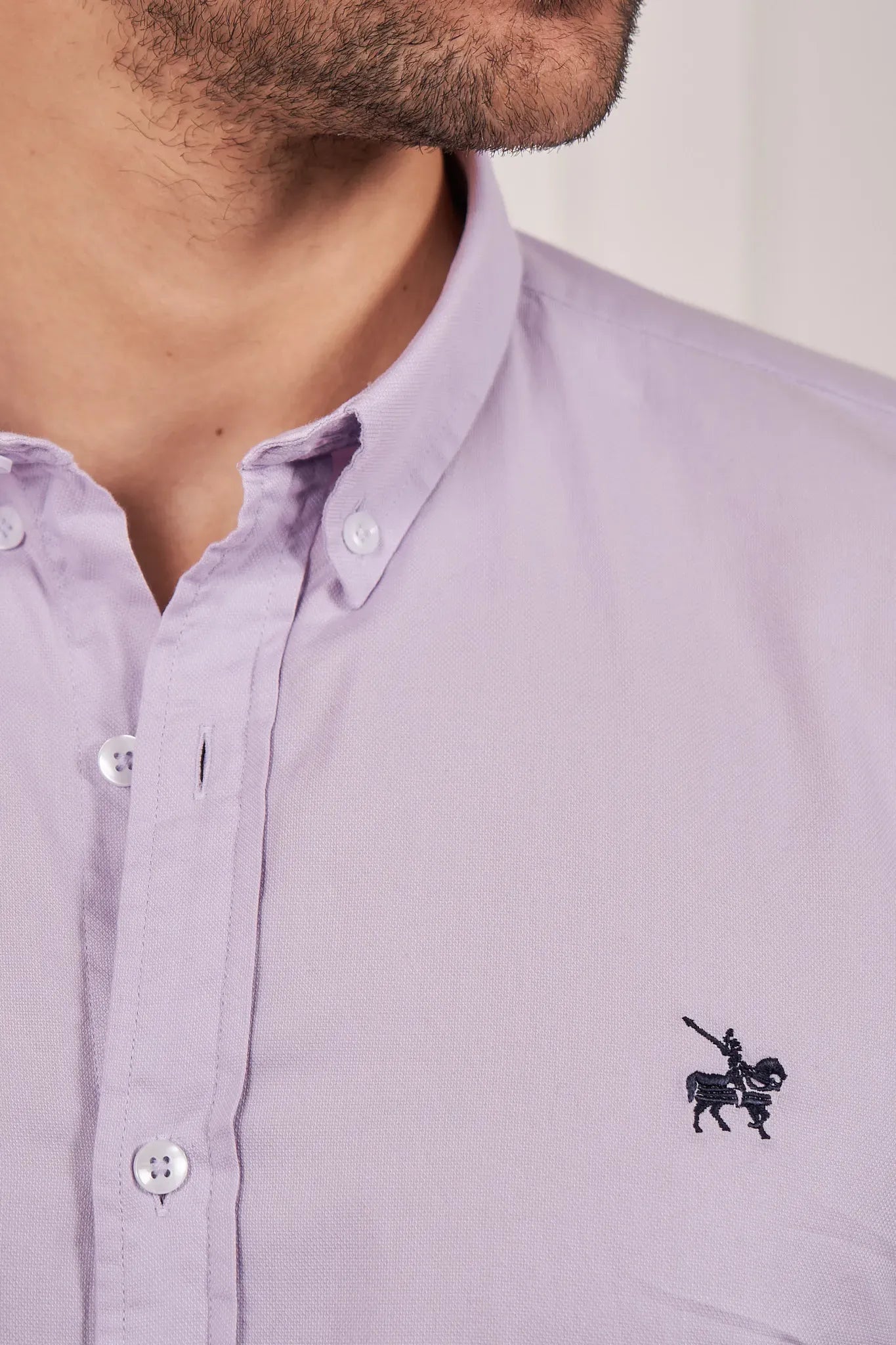 Camisa Oxford Hombre Lila