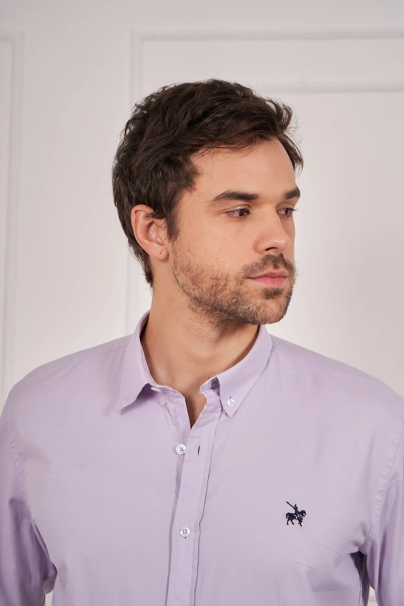 Camisa Oxford Hombre Lila
