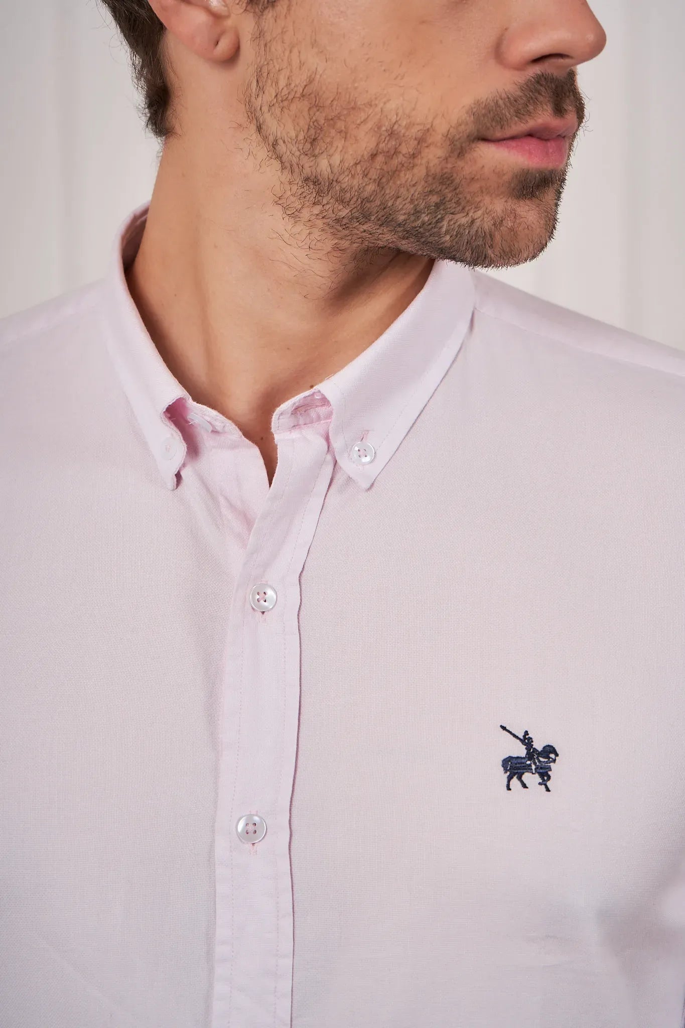 Camisa Oxford Hombre Rosada