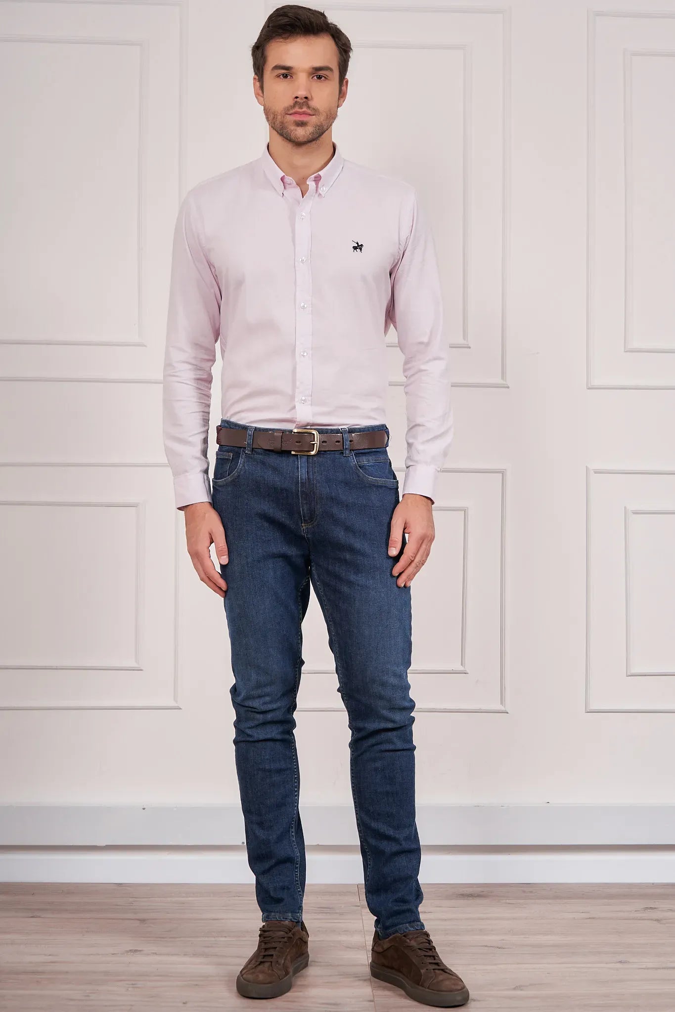 Camisa Oxford Hombre Rosada
