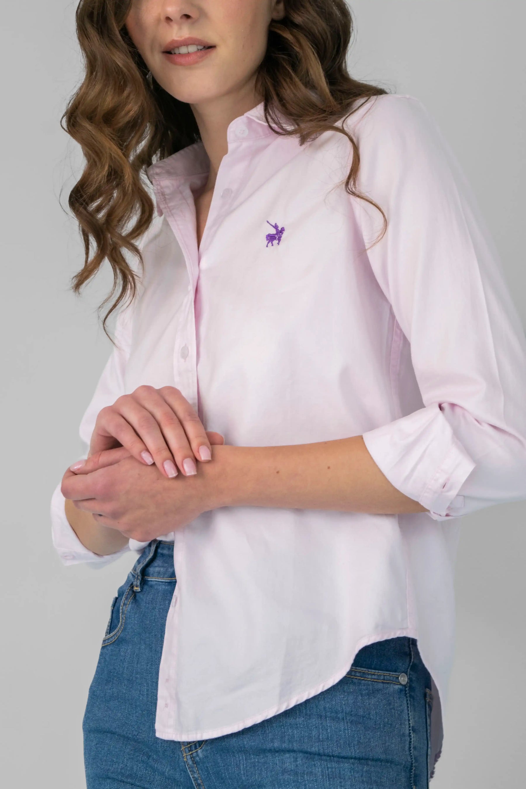 Camisa Oxford Mujer Rosada