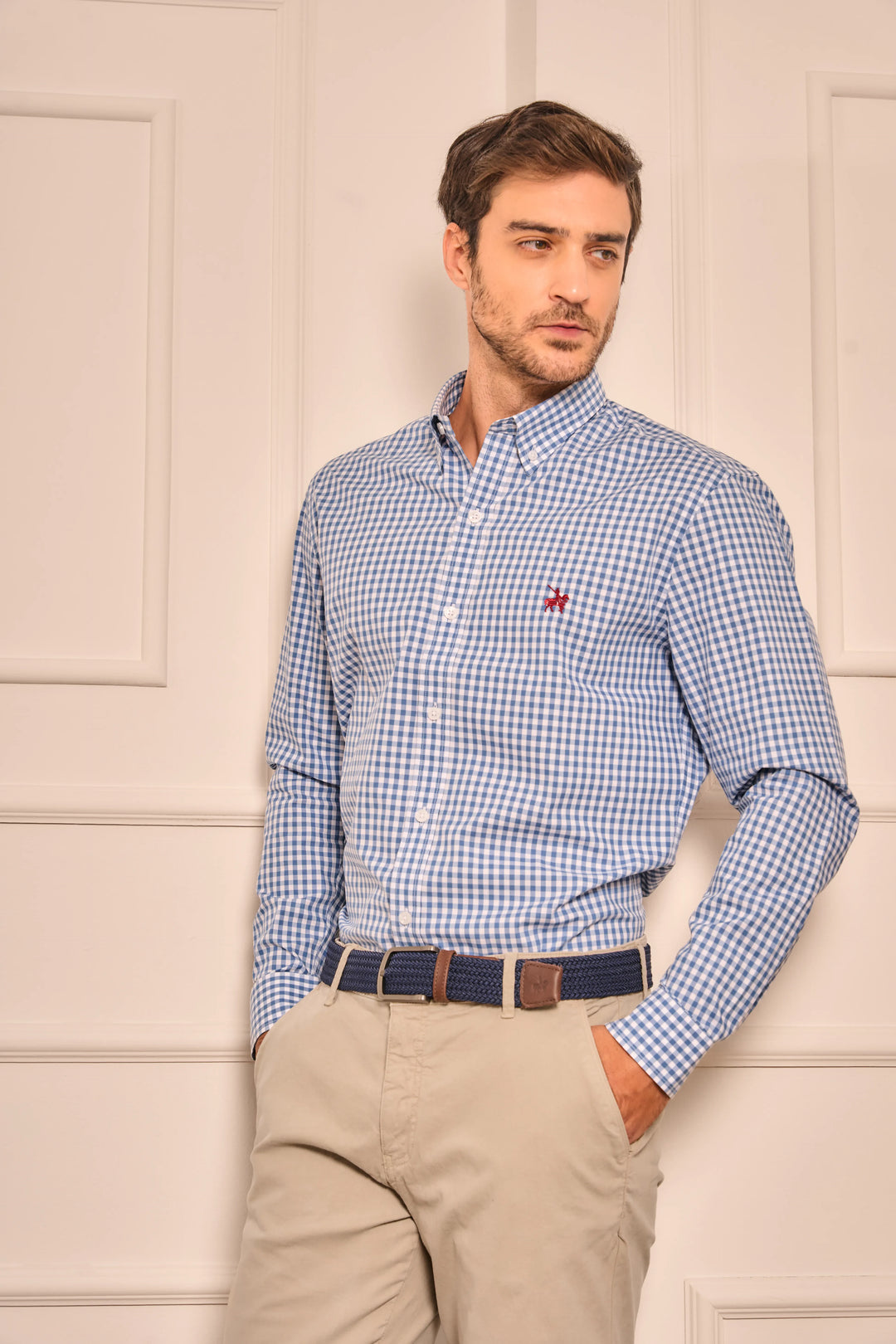 Outfit Con Camisa De Cuadros Mujer Camisa Cuadros Hombre Azul