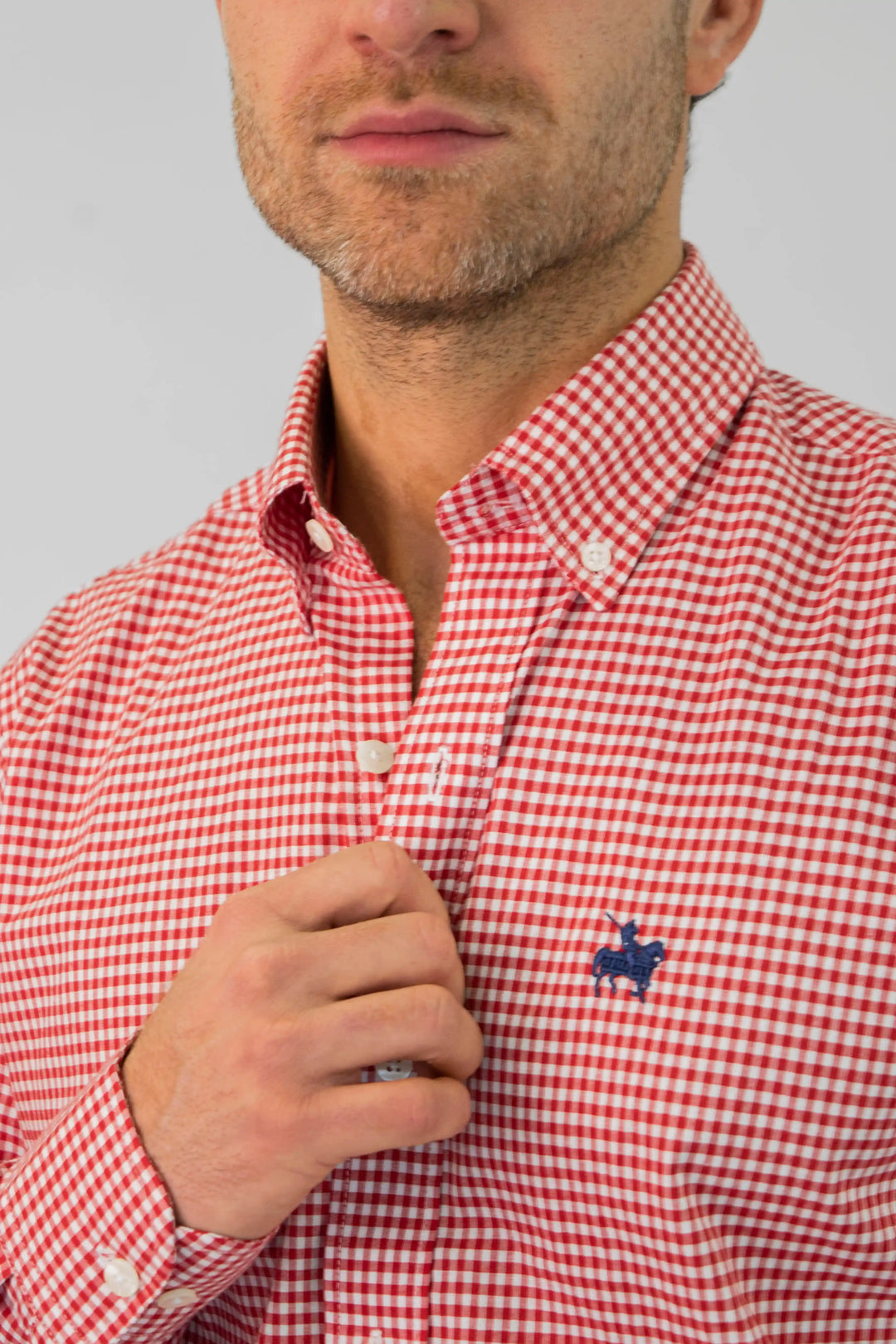 Camisa cuadros Hombre Rojo