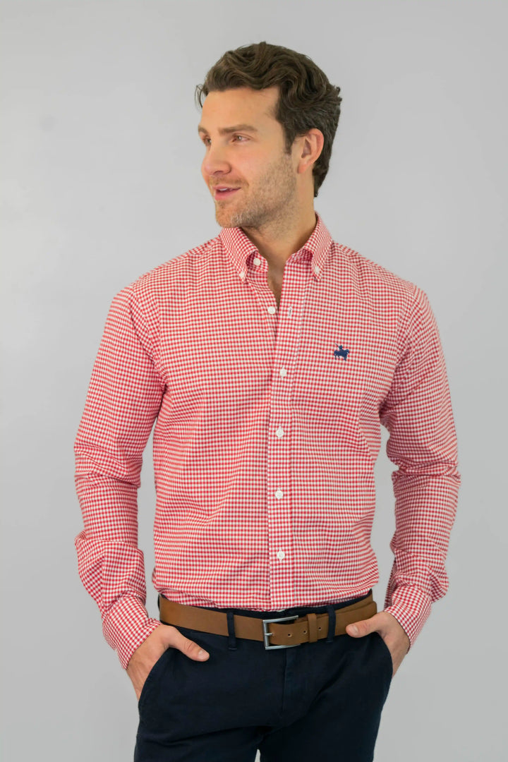 Camisa cuadros Hombre Rojo