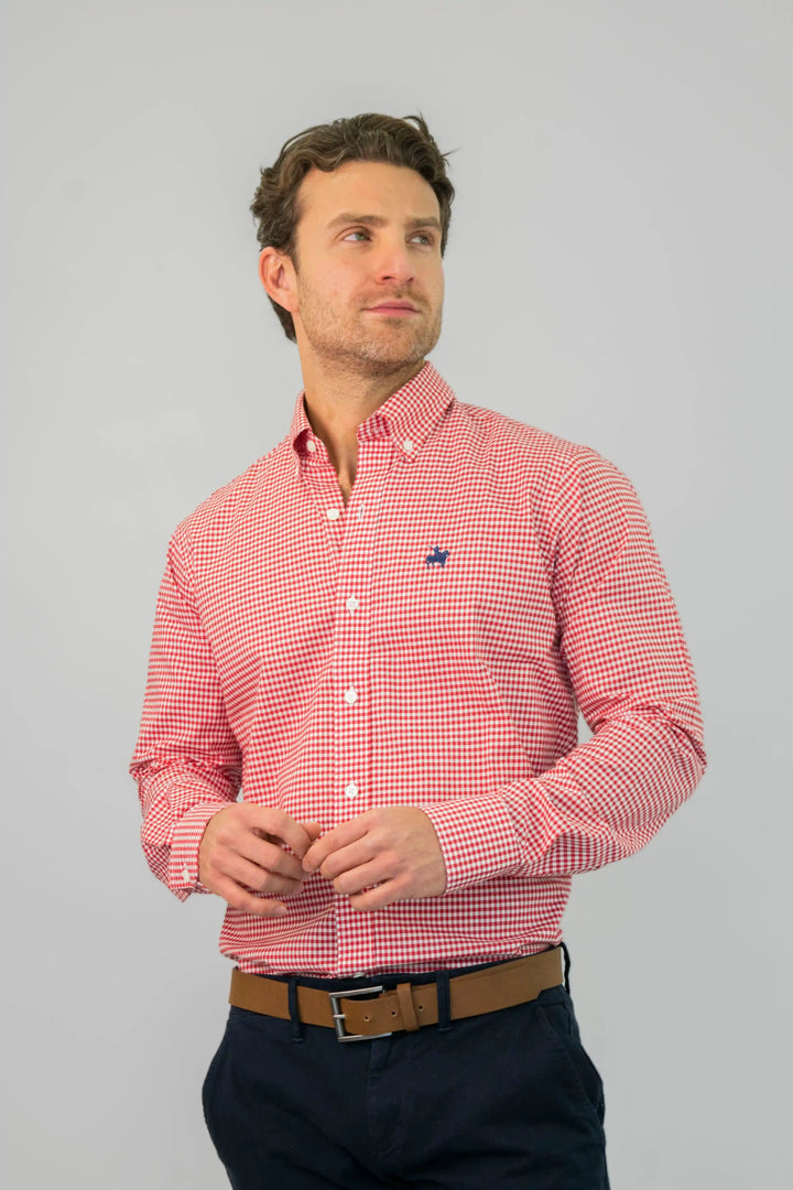 Camisa cuadros Hombre Rojo