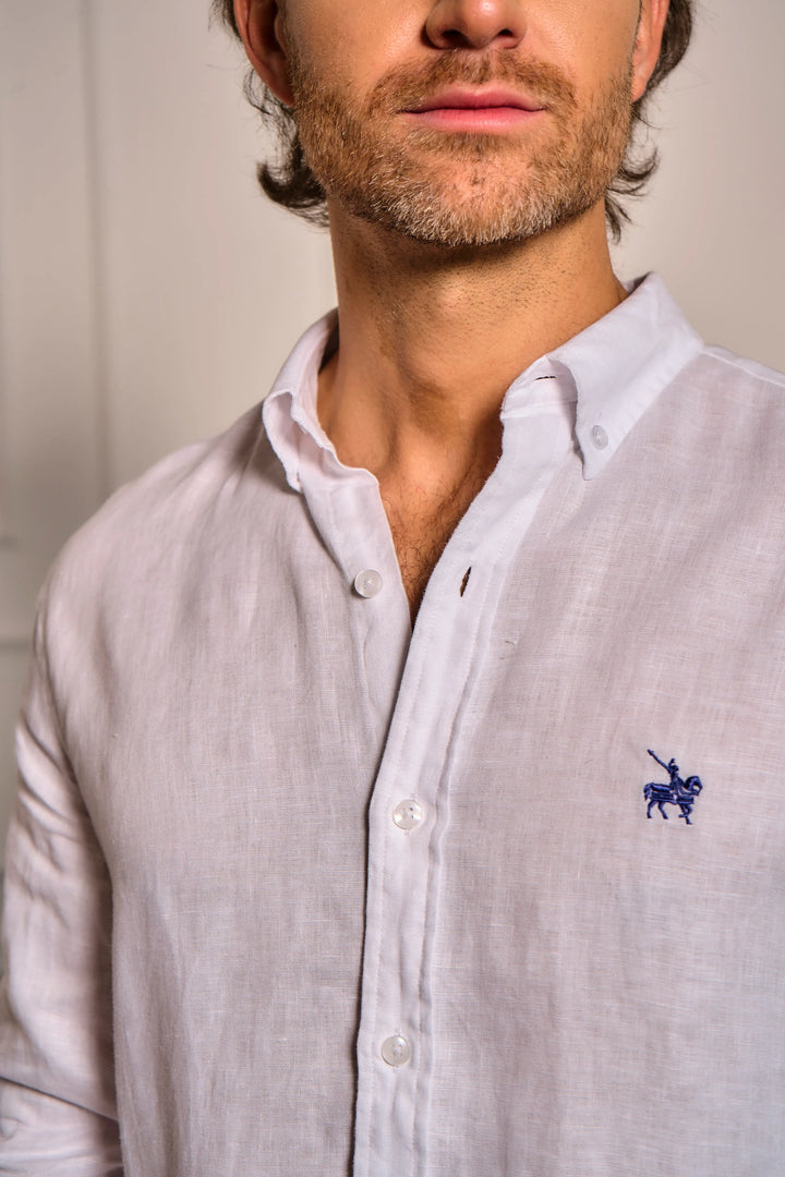 Camisa Mediterráneo Hombre Blanca