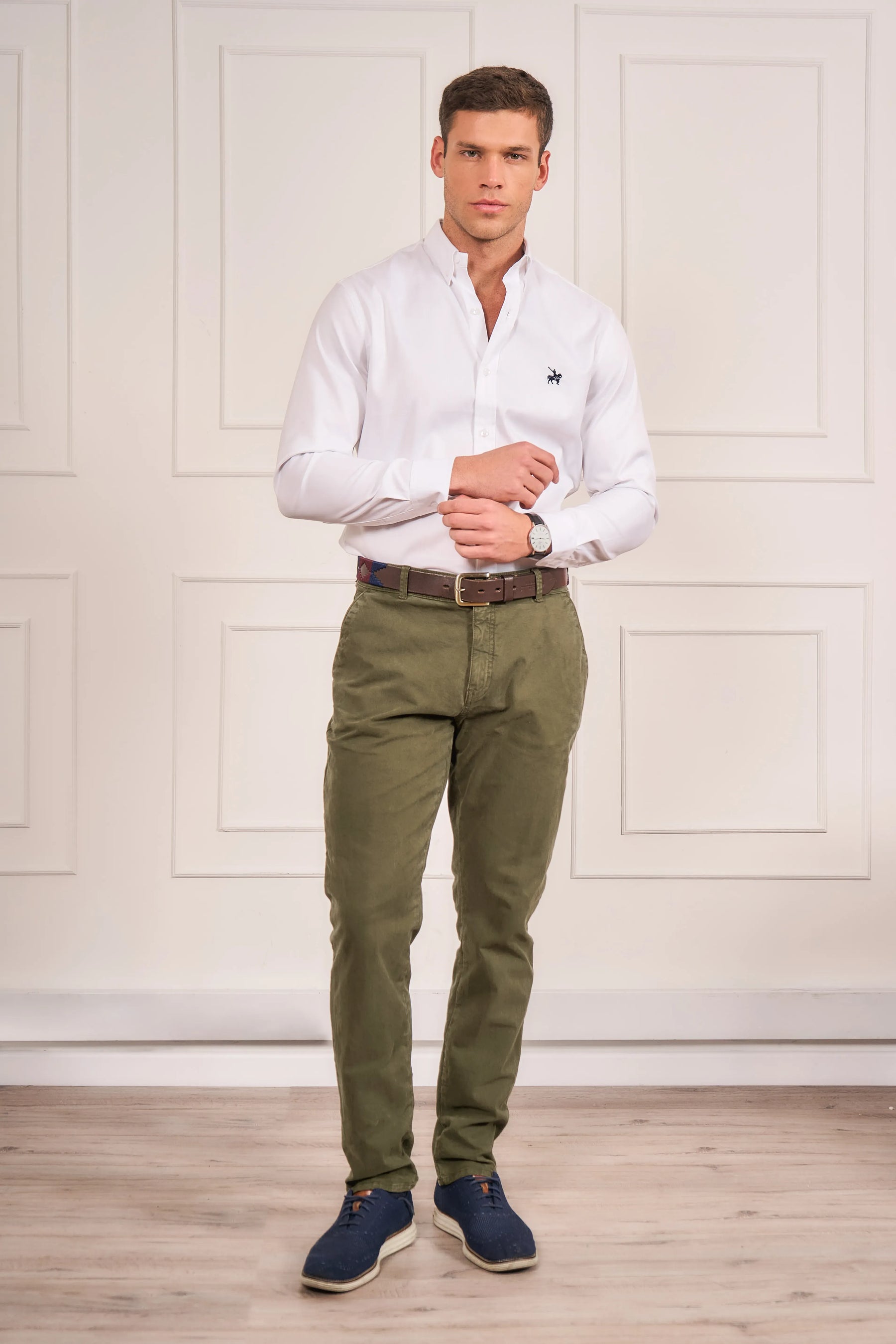 Camisa Oxford Hombre No Iron Blanca