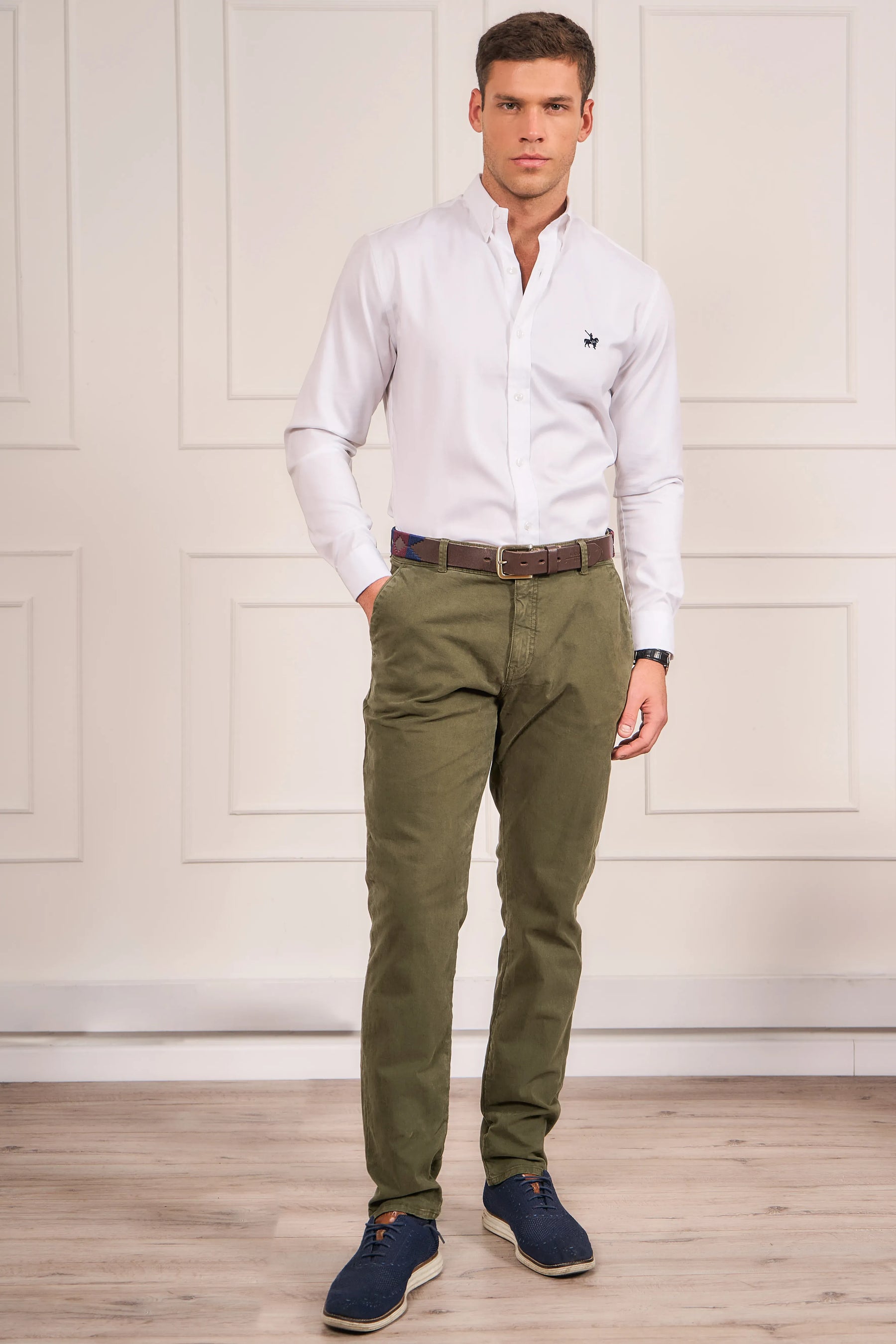 Camisa Oxford Hombre No Iron Blanca