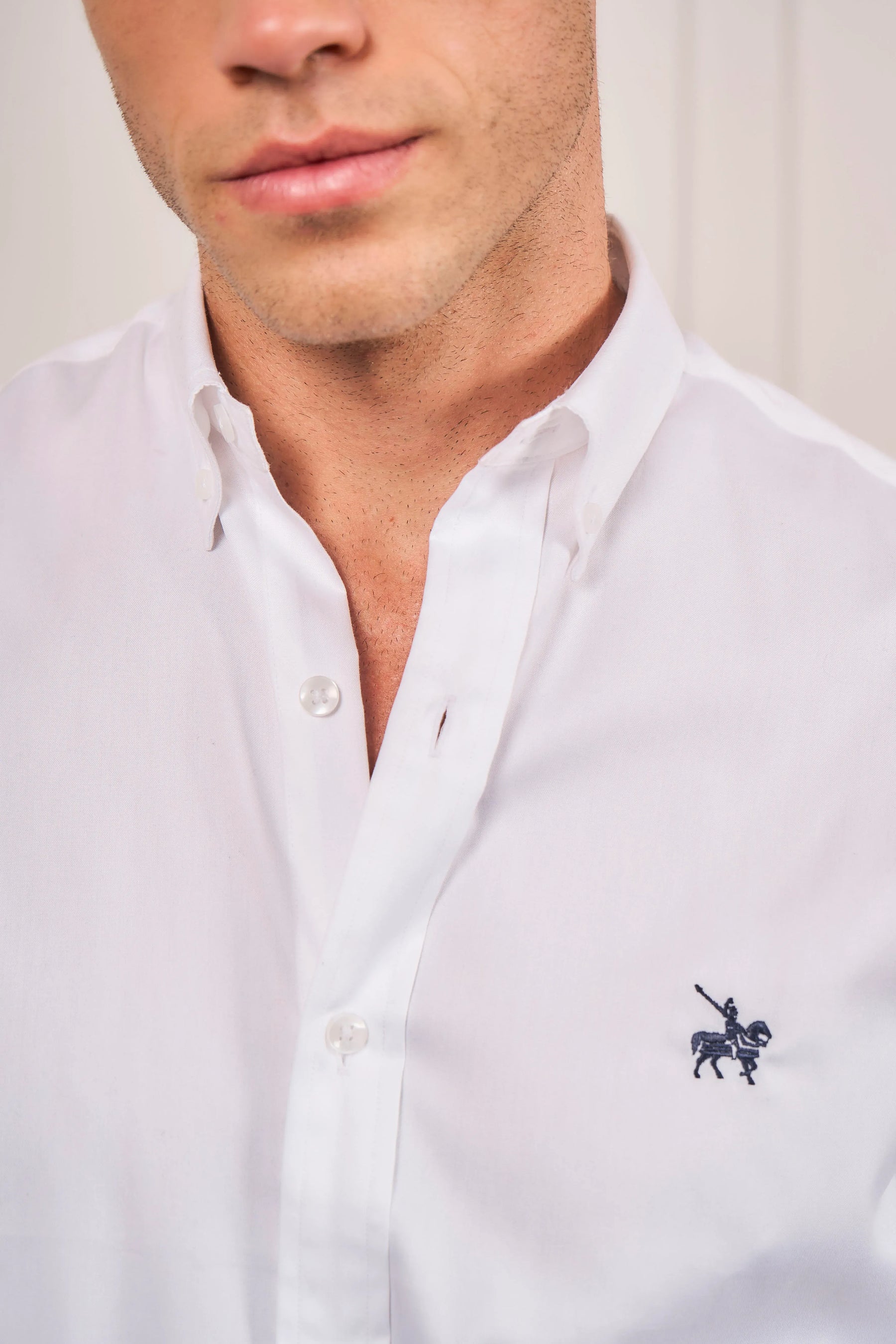 Camisa Oxford Hombre No Iron Blanca