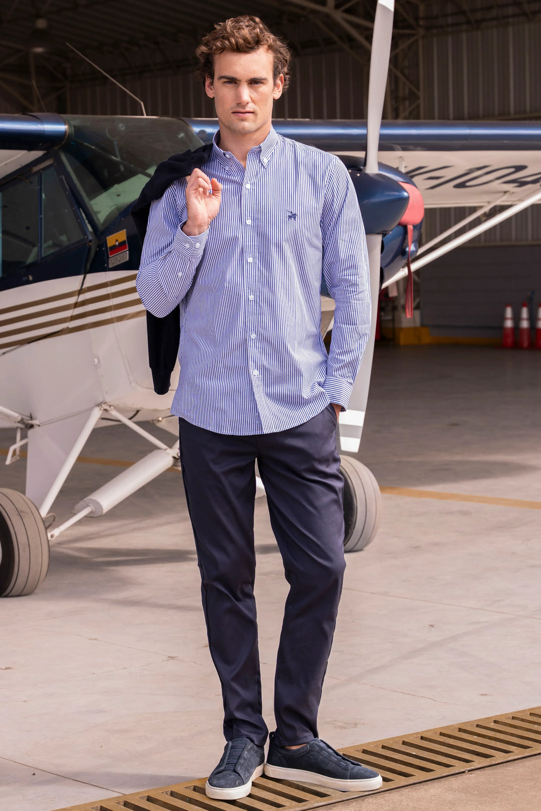 Camisa Cleverton Hombre Azul Oscuro