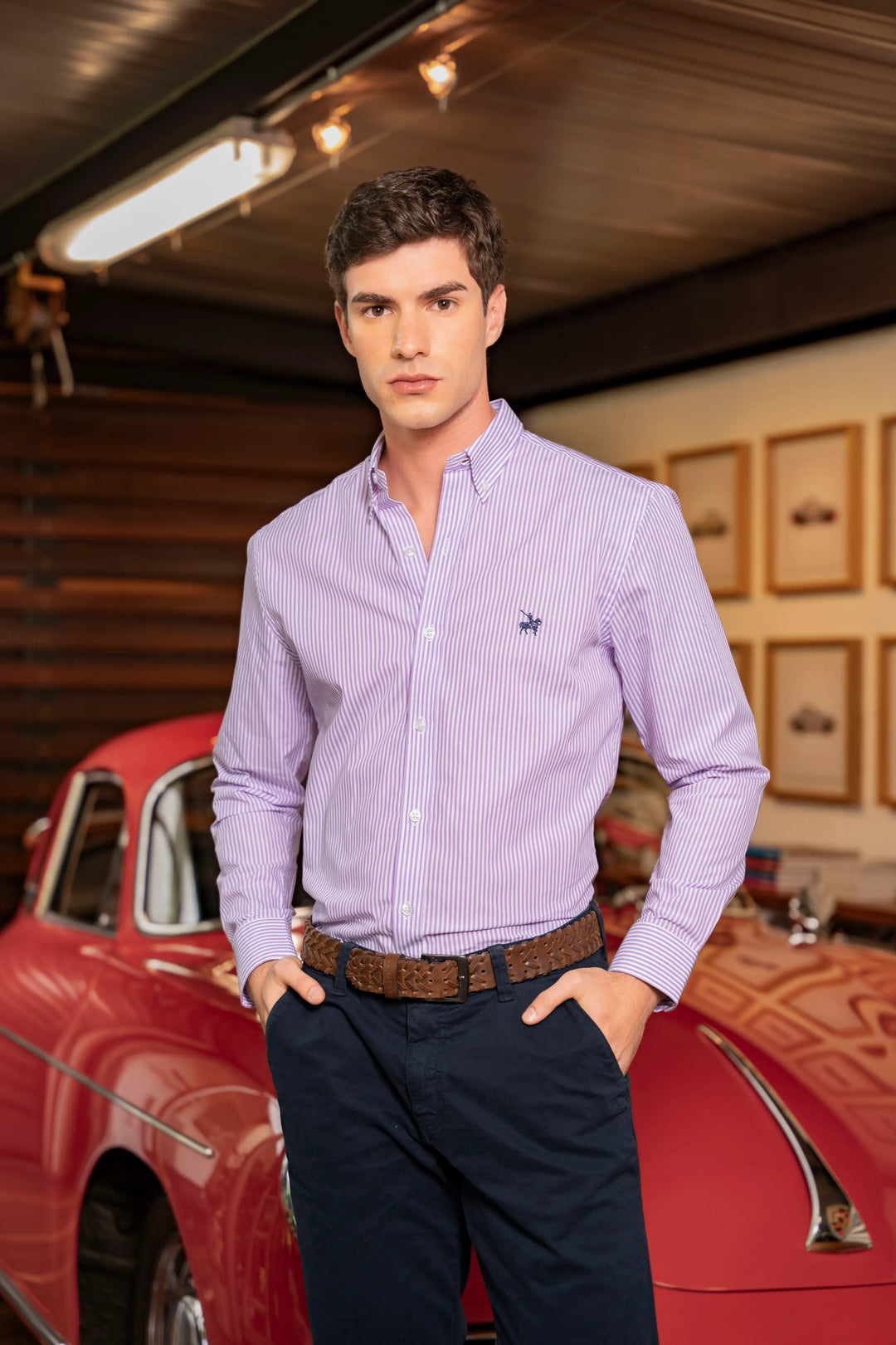 Camisa Cleverton Hombre Lila