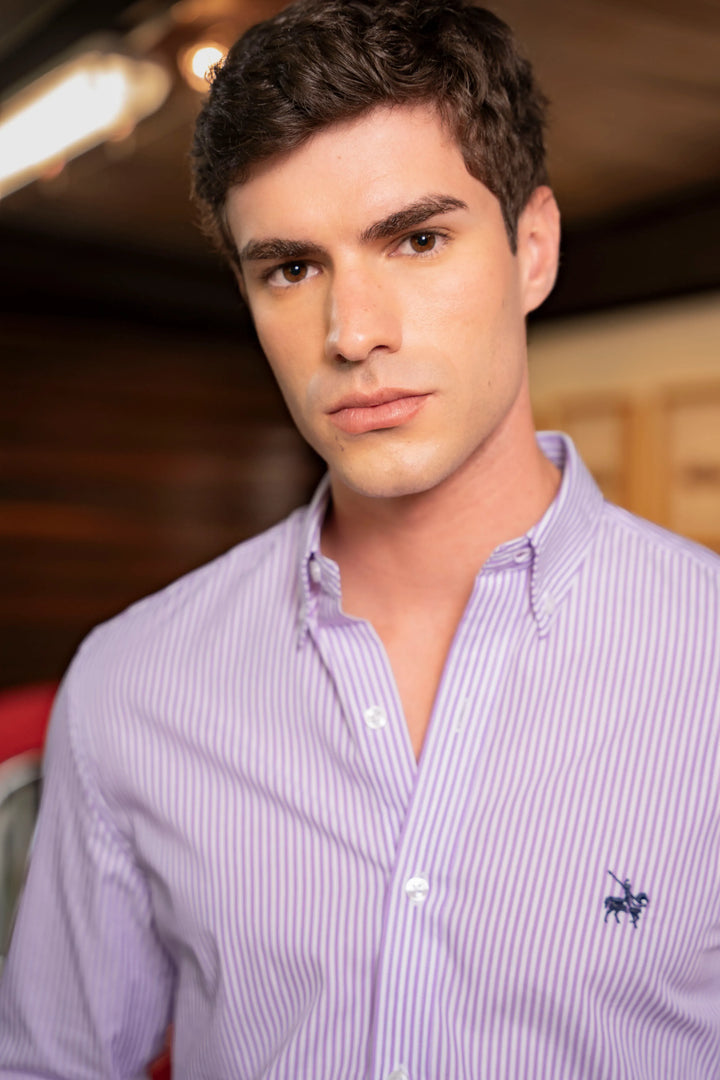 Camisa Cleverton Hombre Lila