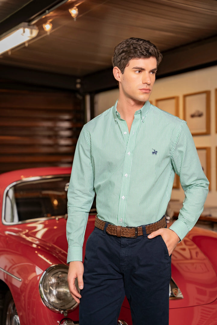 Camisa Cleverton Hombre Verde Claro