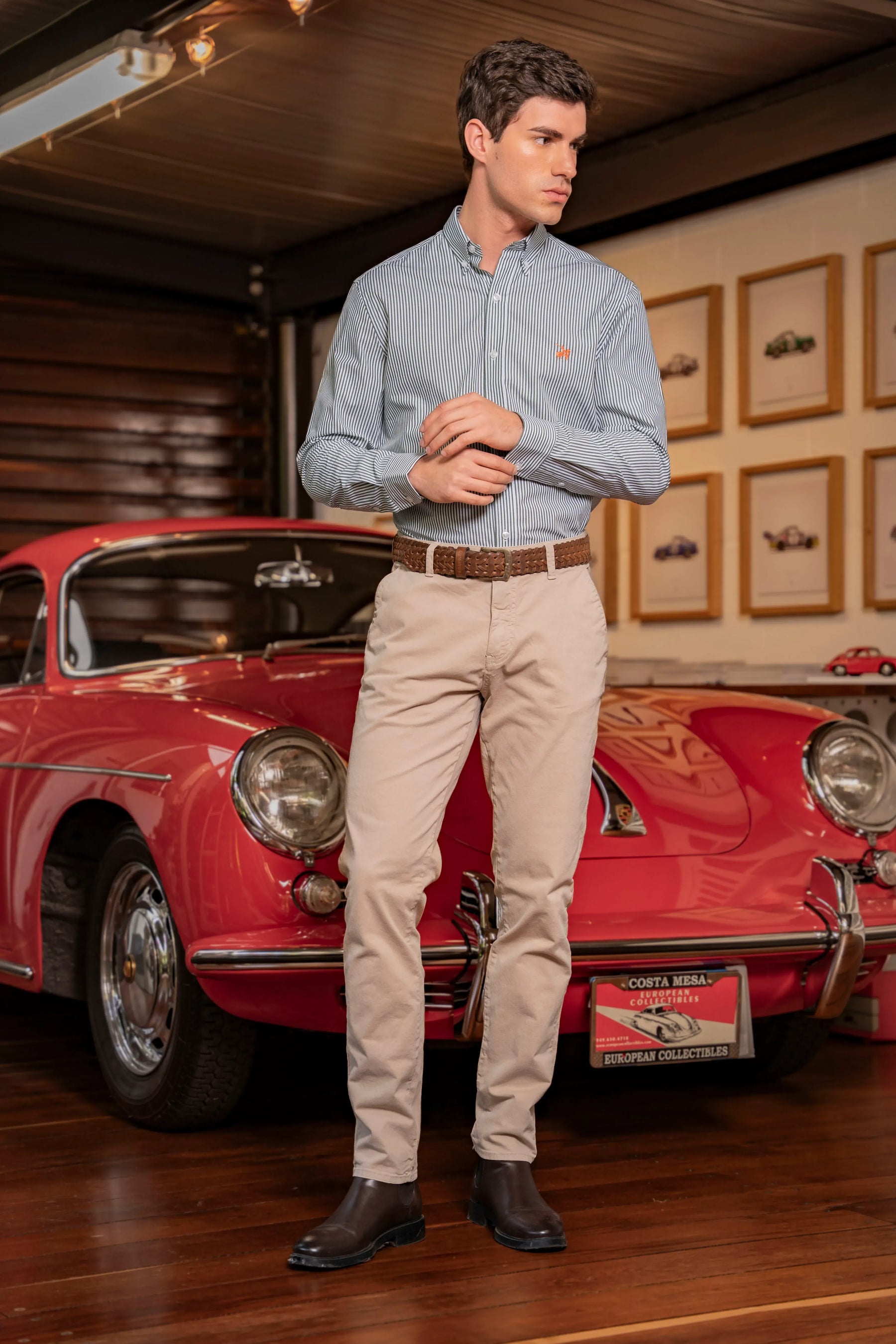 Camisa Cleverton Hombre Verde Oscuro