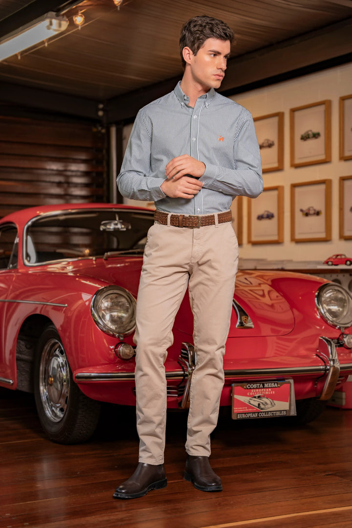 Camisa Cleverton Hombre Verde Oscuro