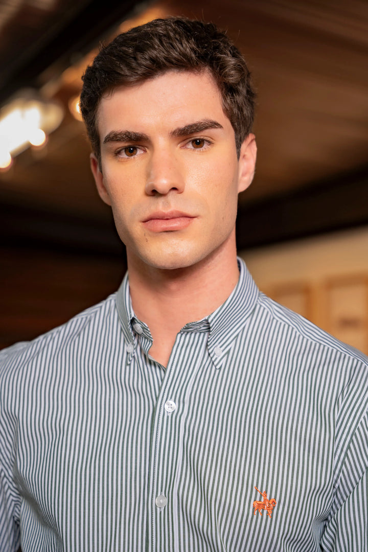 Camisa Cleverton Hombre Verde Oscuro